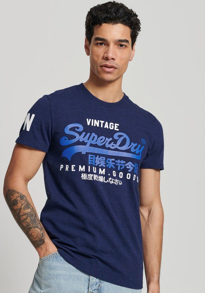 Superdry T-Shirt VL TEE Midnight Blue Grit