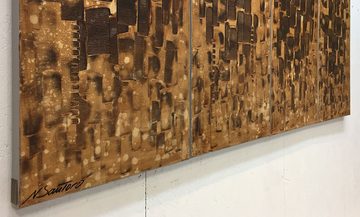 WandbilderXXL Gemälde Desert Cubes 160 x 80 cm, Abstraktes Gemälde, handgemaltes Unikat