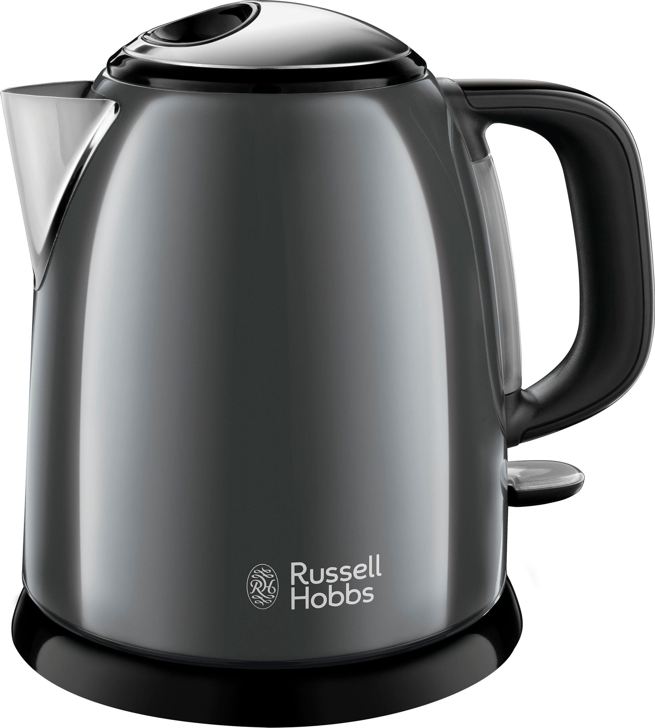 RUSSELL HOBBS Wasserkocher Colours plus grau 24993-70, 1 l, 2400 W Storm Grey