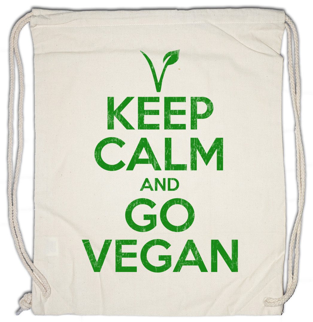 Turnbeutel Keep Calm And Go Vegan Turnbeutel Vegan Vegetables Vegetarianism