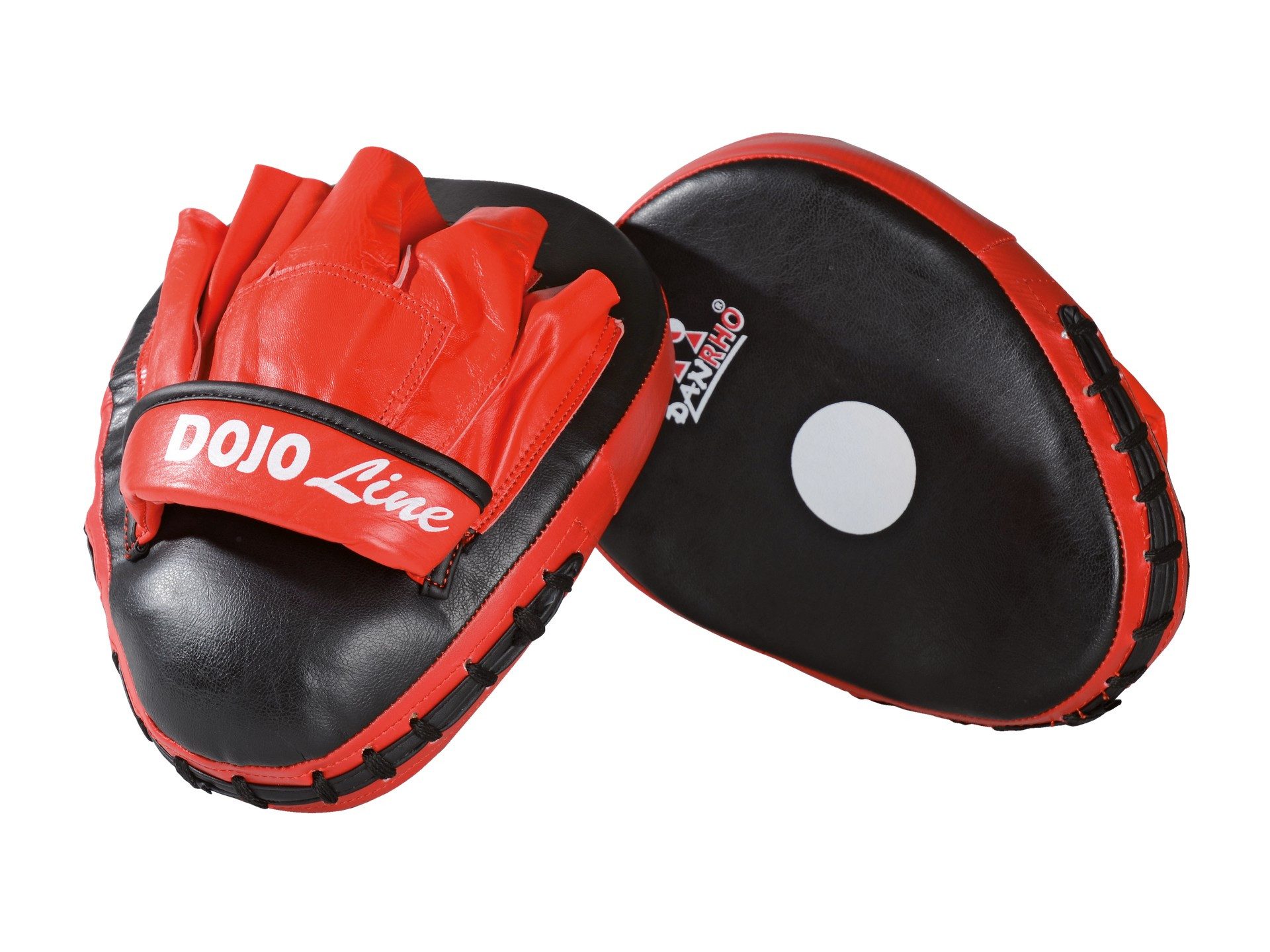 Danrho Pratze Dojo-Line Coaching Mitt krumm Handpratzen Schlagpolster Trainerpratzen, Paar, Mischung Kunst- und Echtleder, alle Arten Kampfsporttraining