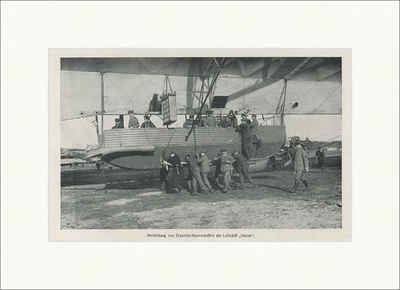 Kunstdruck Ausbildung von Zeppelin Mannschaften am Luftschiff Hansa 1916 F_Vintag, (1 St)