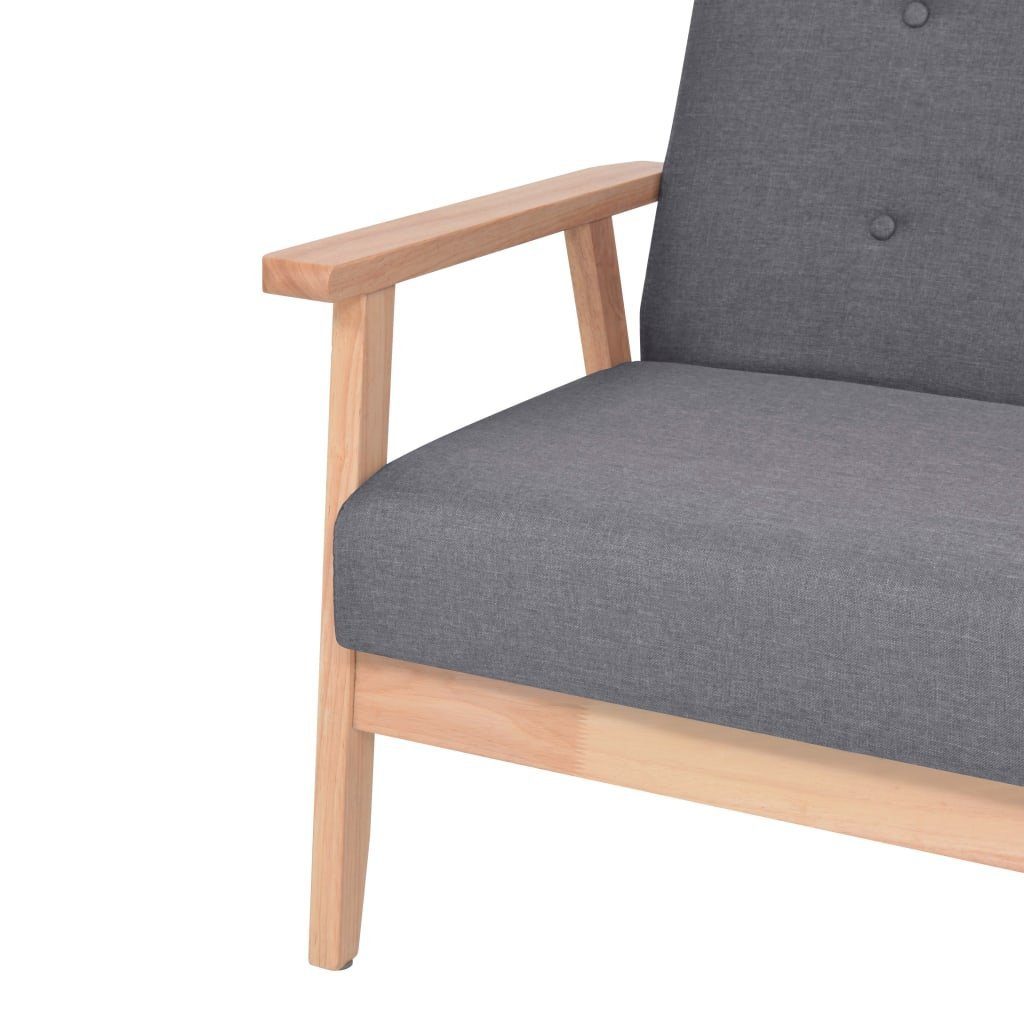 vidaXL Sofa Sofa 2-Sitzer Stoff Dunkelgrau