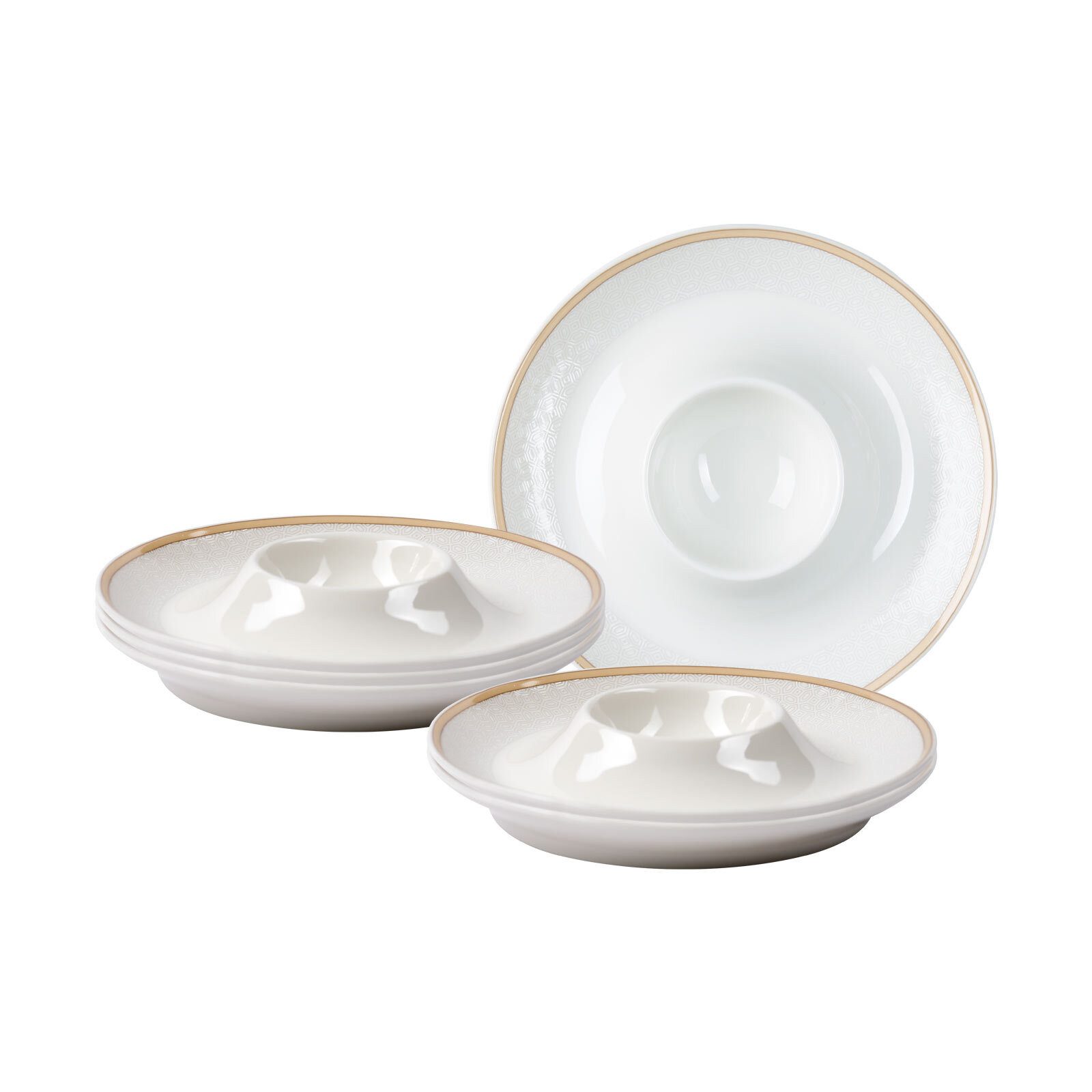 Ritzenhoff & Breker Eierbecher Geo Eierteller ø 13 cm 6er Set, (6er Set, 6-tlg., 6x Eierbecher)