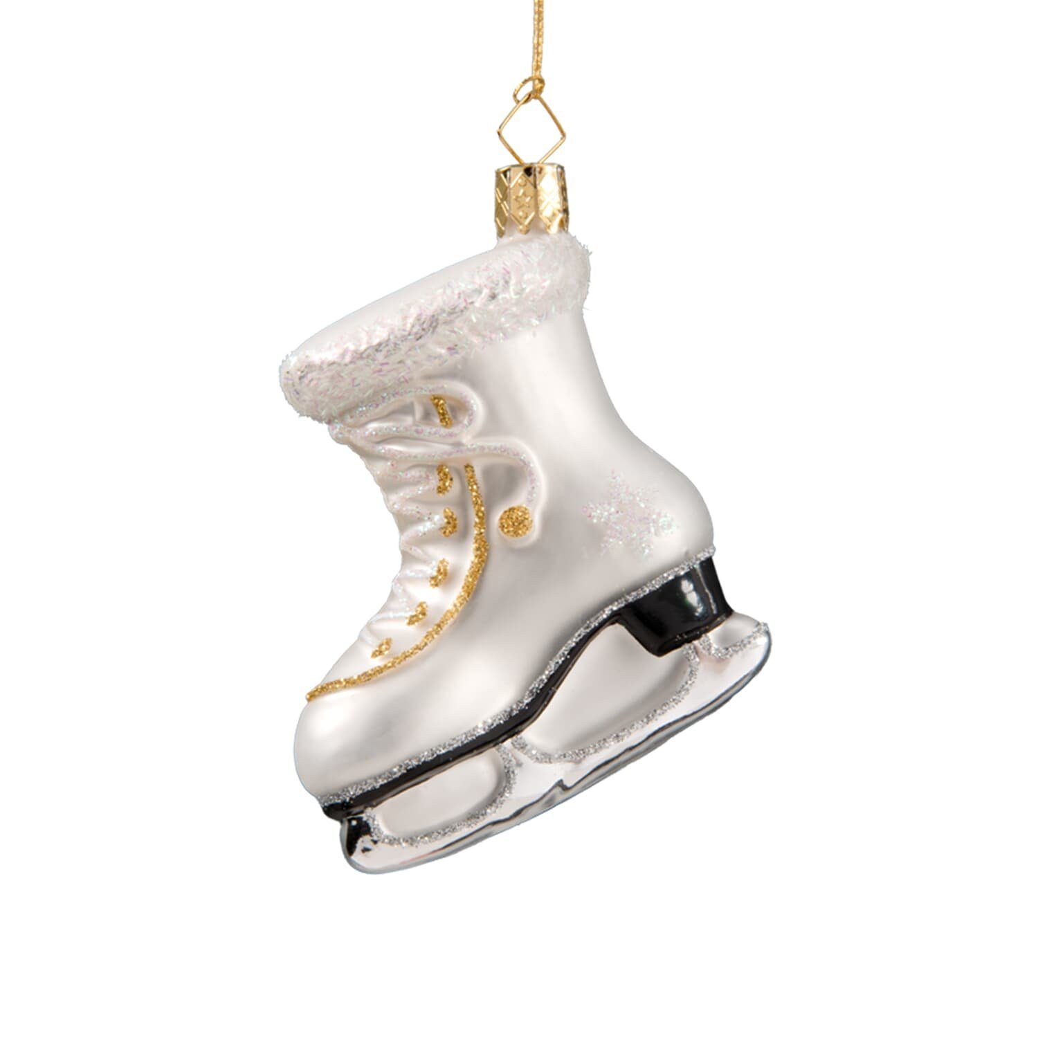 Schlittschuh, Wohlfahrt Käthe weiss Christbaumschmuck