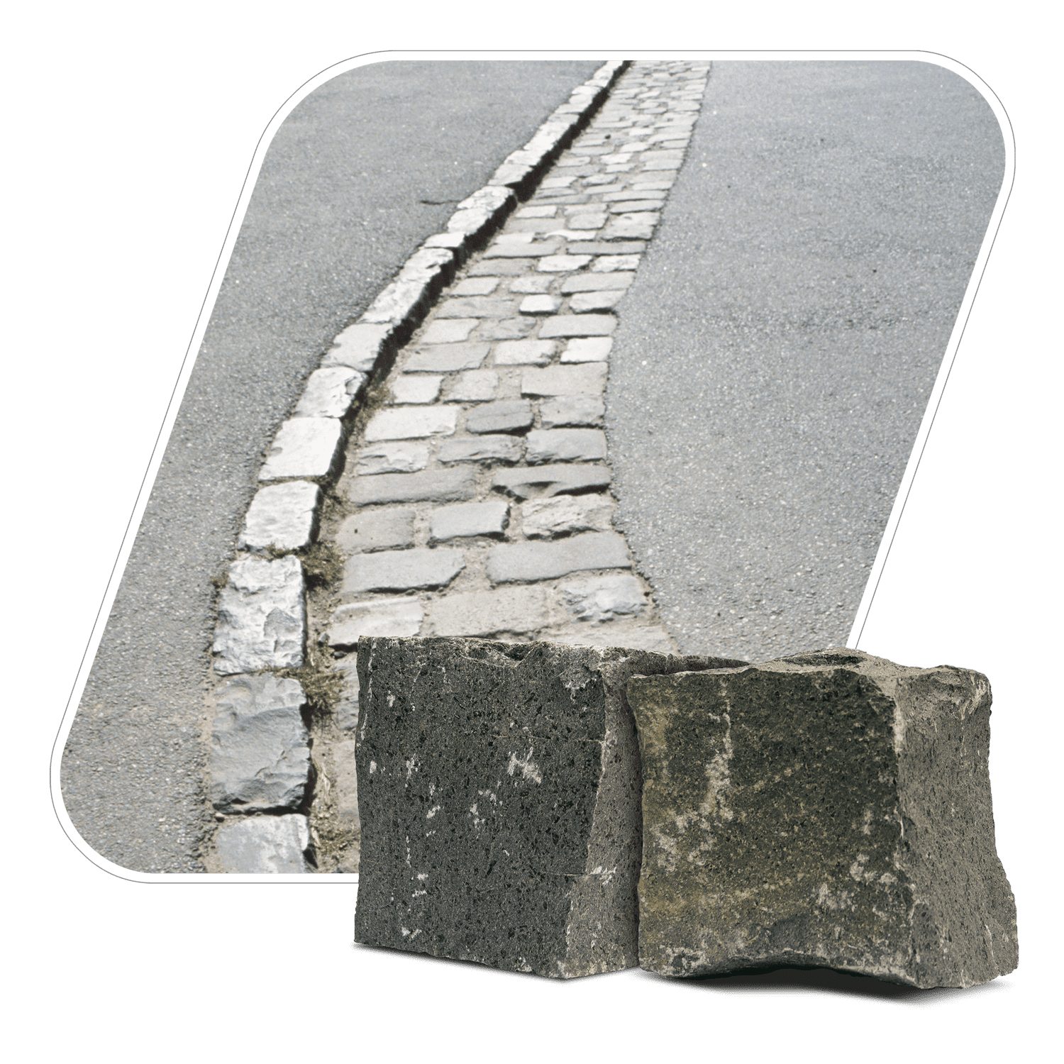 Stein Basalt 15/17 gebrochen