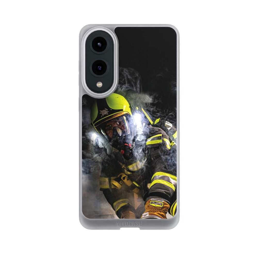 NIVOCASE Handyhülle Feuerwehr Feuerwehrmann Feuer Smokediver, Samsung Galaxy S25 Edge Handyhülle Hülle NIVOpure Case Frozen