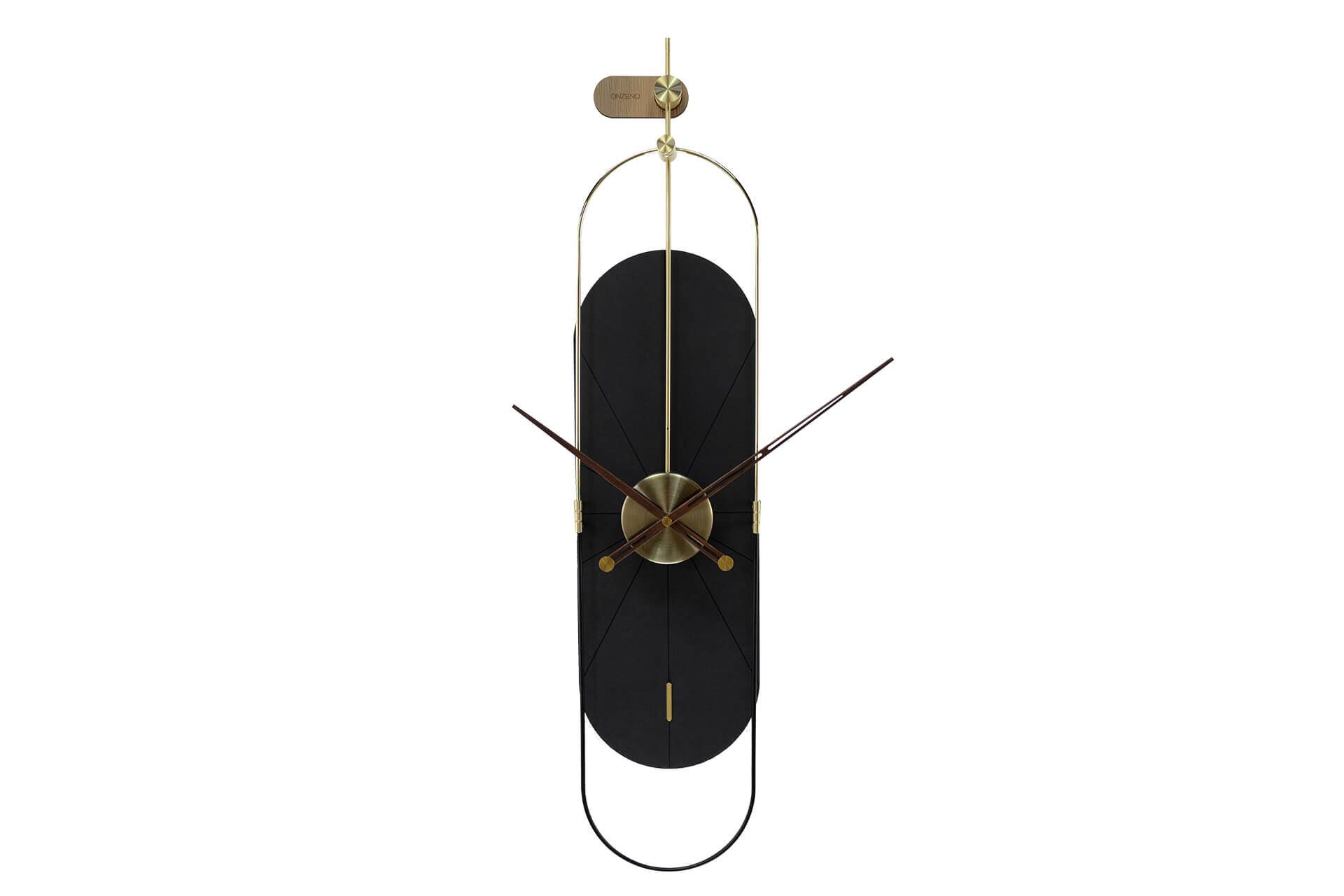 Wanduhr THE BLACK PLANET. 20x90x1.8 cm