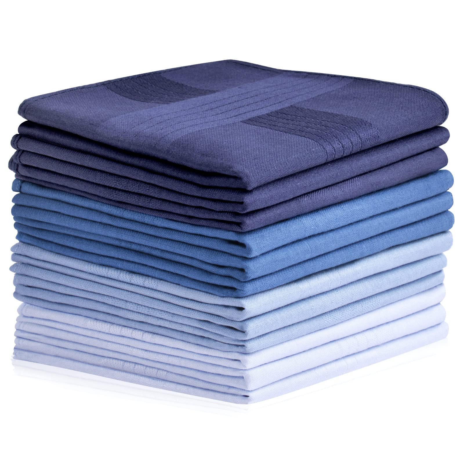 FOUORTUNATE-BEE Taschentuch 12 Stück Herren Taschentücher, Baumwolle Stofftaschentücher Set, (40x40cm Taschentücher Herren Stofftaschentuch, 12-St)