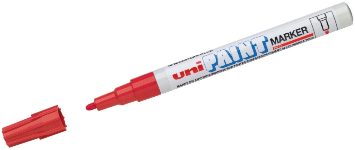 uni-ball Permanentmarker Lackmalstift Uni-Paint PX-21 1-1,5 mm rot