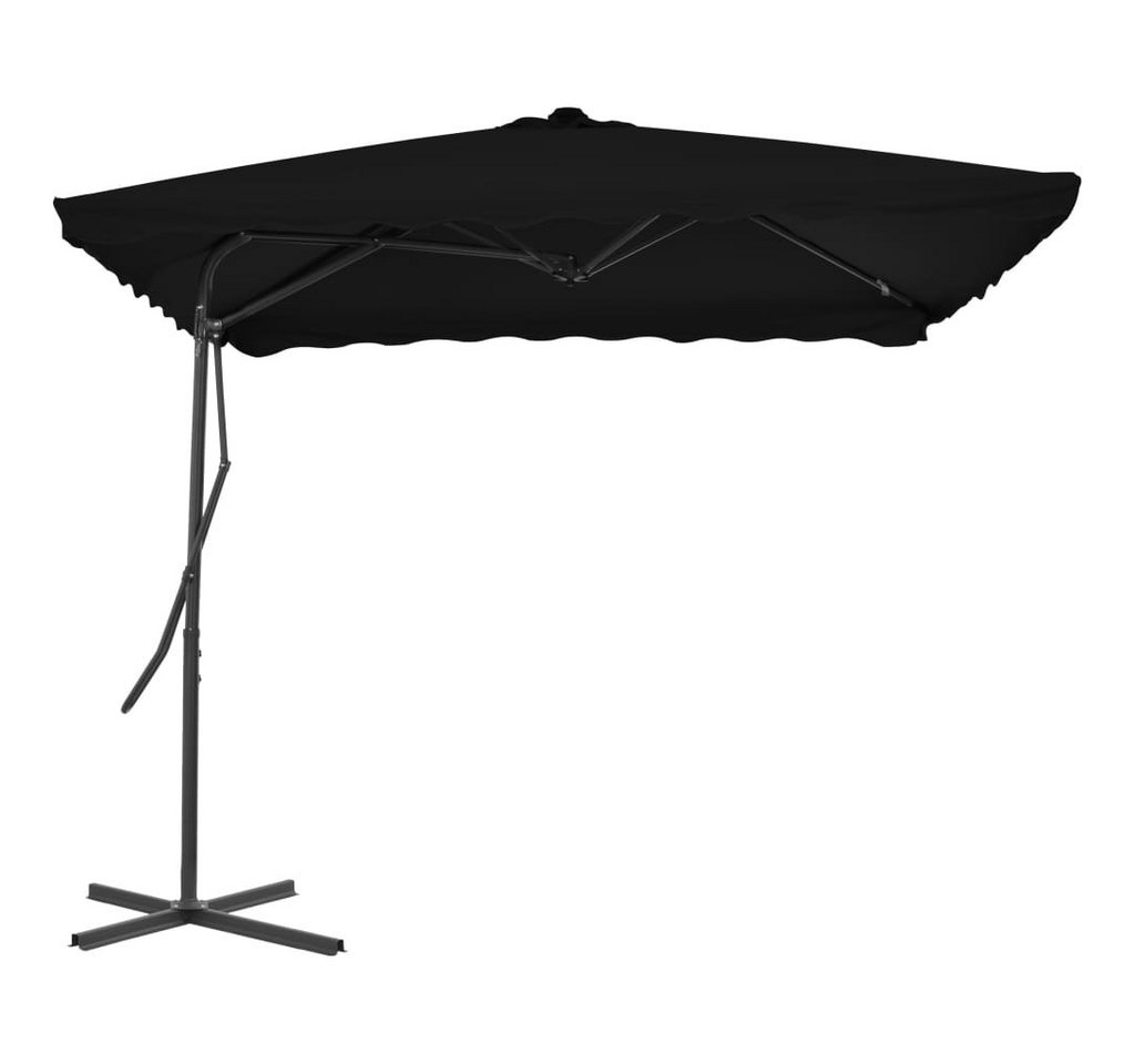 Thumbnail - vidaXL Sonnenschirm Sonnenschirm mit Stahl-Mast 250x250x230 cm Schwarz