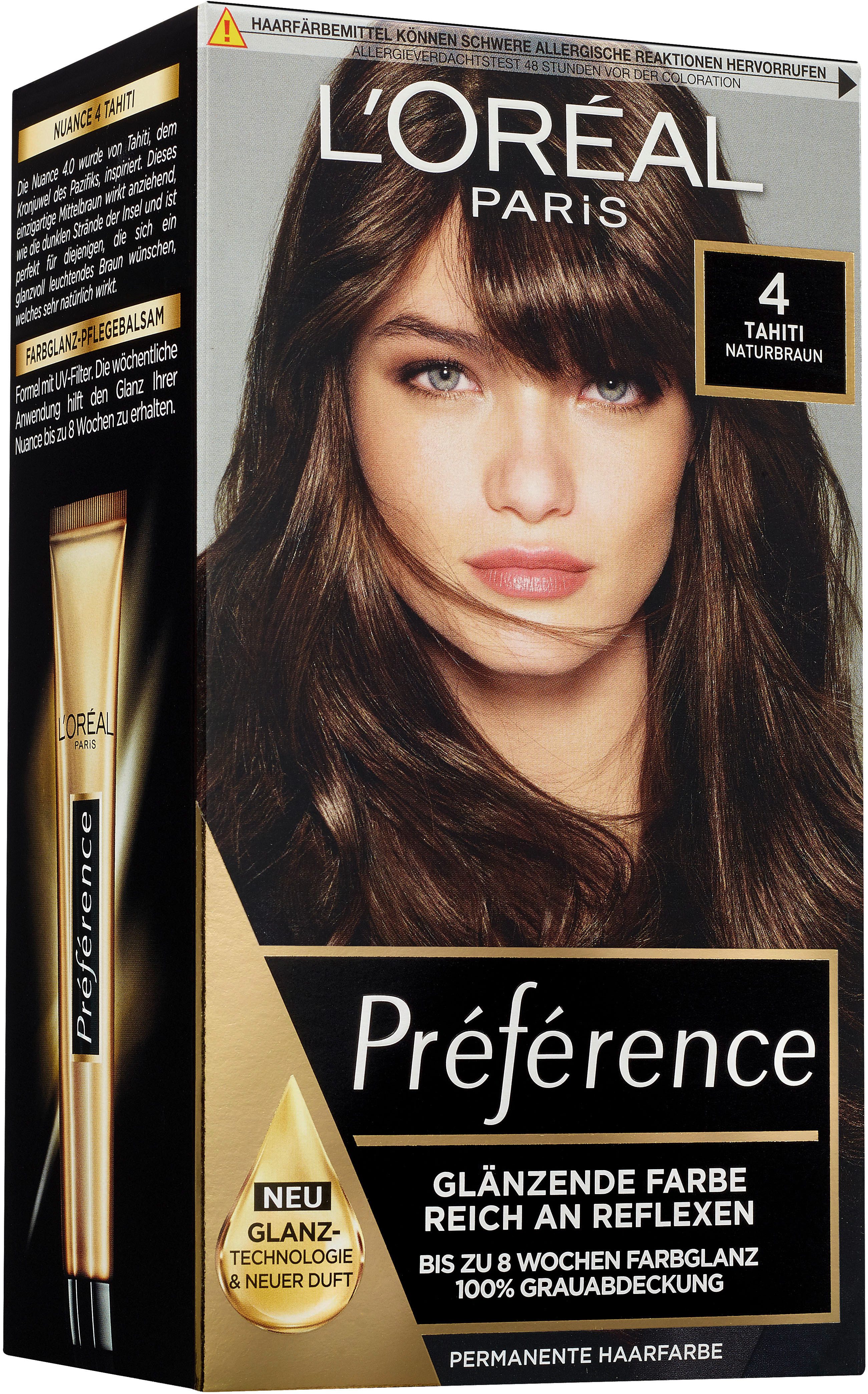 L'ORÉAL PARIS Coloration L'Oréal Paris Permanente Haarfarbe, Naturbraun, 3-tlg.