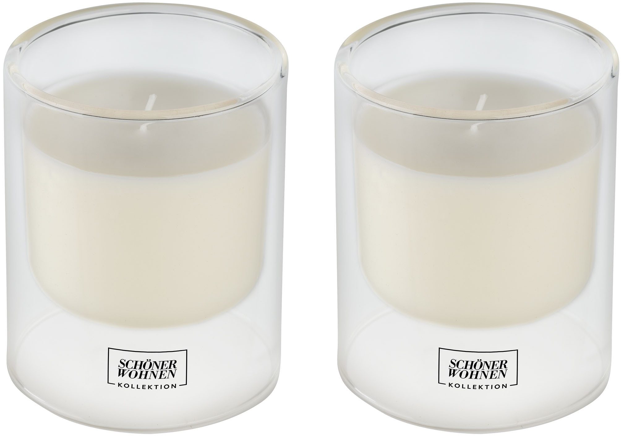 SCHÖNER WOHNEN-Kollektion Duftkerze »Lemongrass L« (2-tlg), im Glas, erfrischender Duft, Brenndauer 45 - 55 Stunden