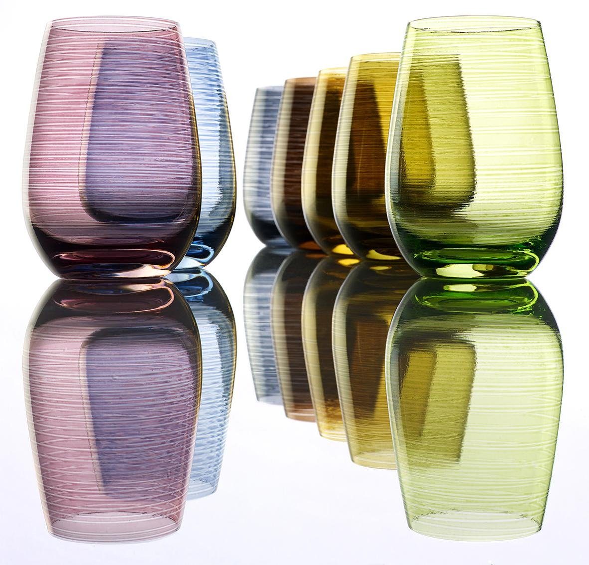 Stölzle Becher TWISTER, 6-tlg., Glas, 6-teilig