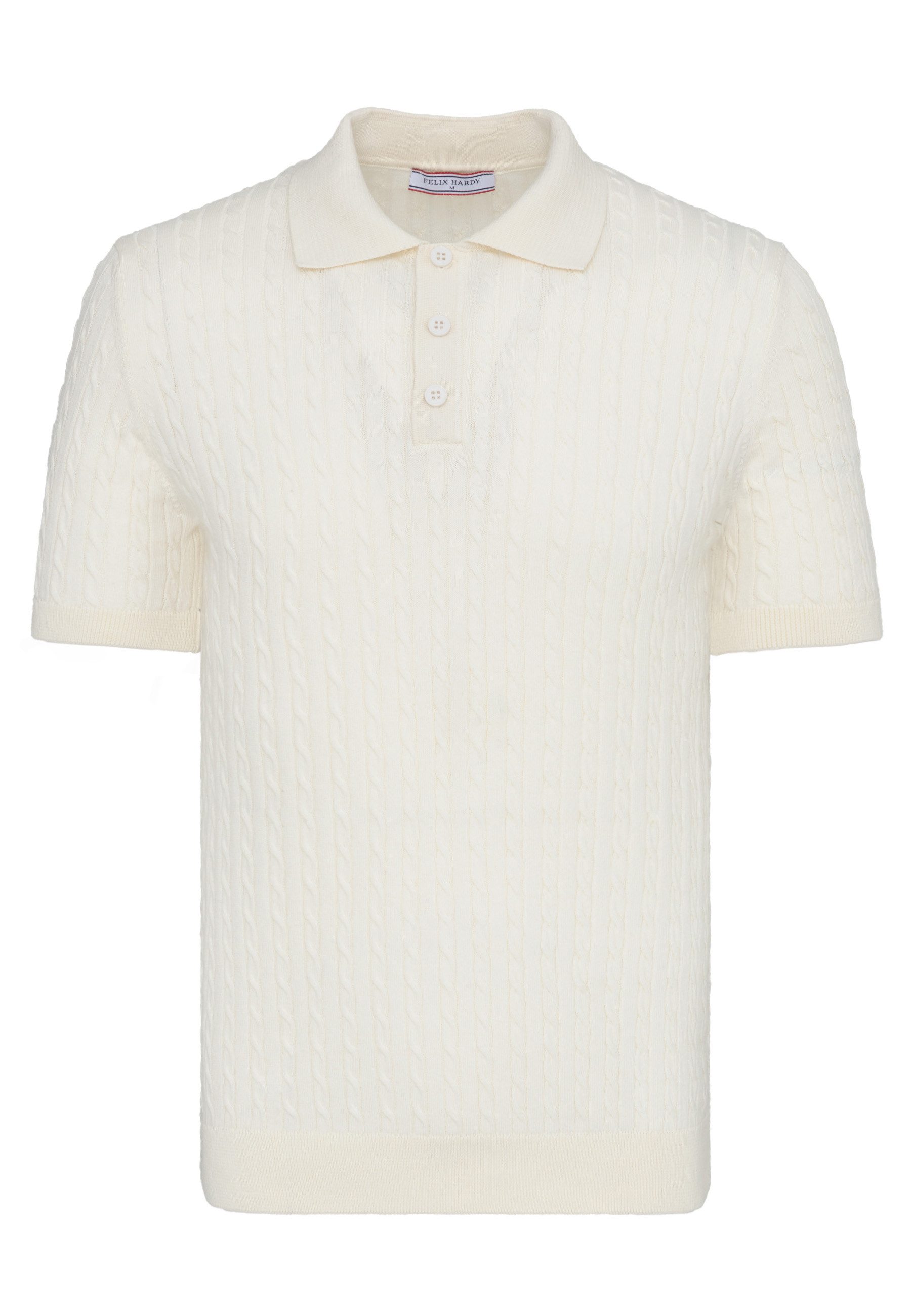 Poloshirt Polo Shirt Kurzarm mit Zopfmuster