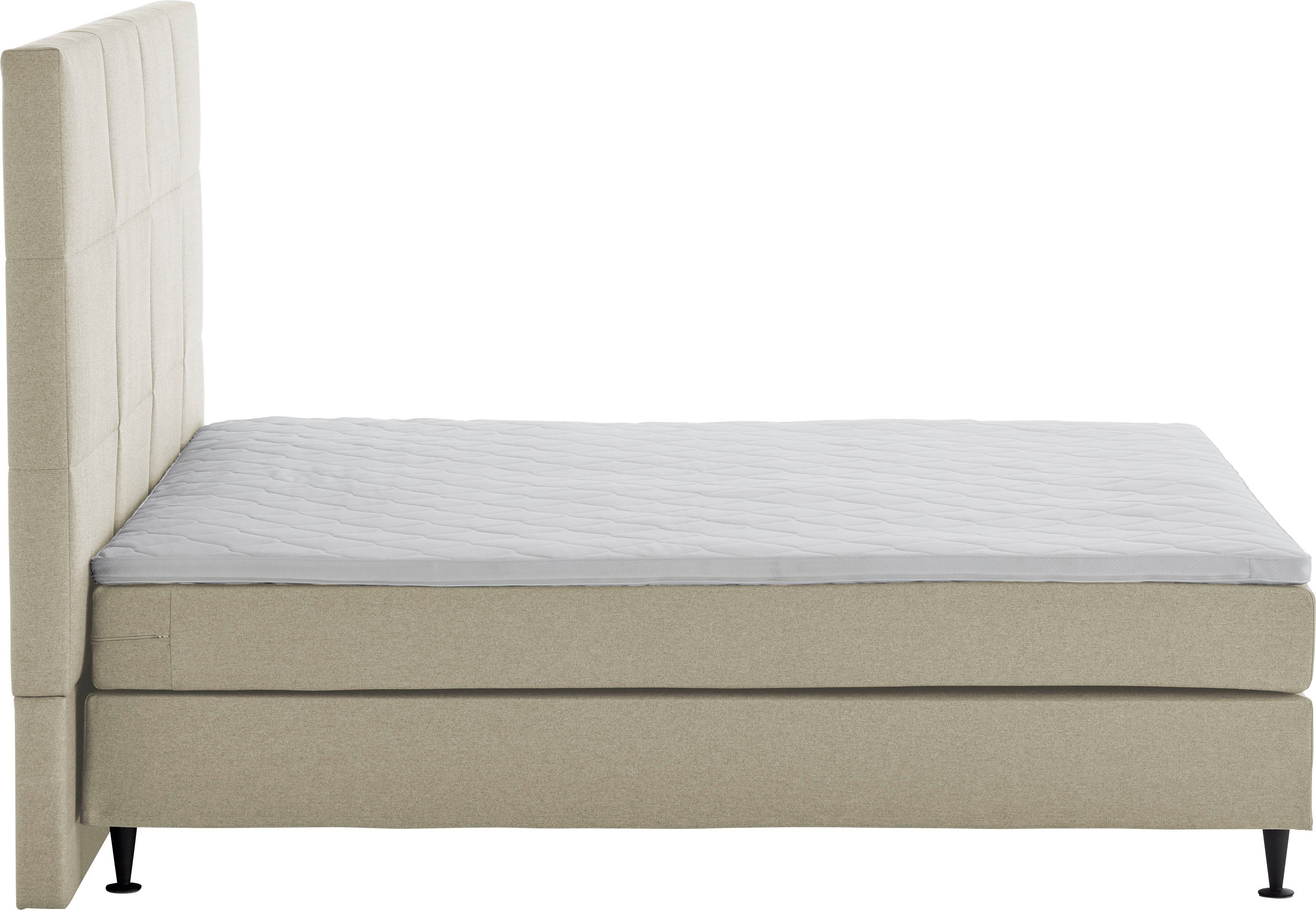 Home affaire Boxspringbett Linja, mit Hotelbett-Charakter, Komfortliegehöhe und Topper inklusive