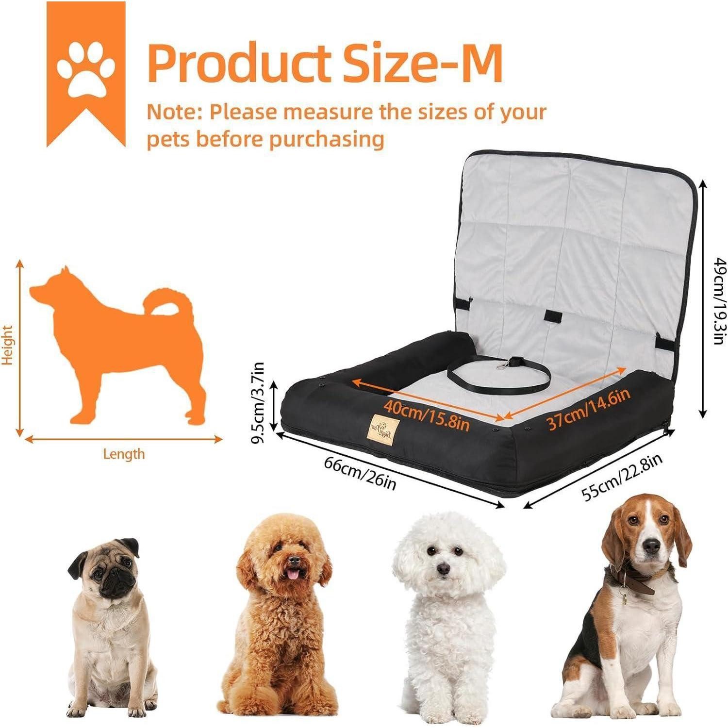 LuxusKollektion Hunde-Autositz Hundeautositz Beifahrersitz wasserdicht rutschfest M: 66x55x49 cm