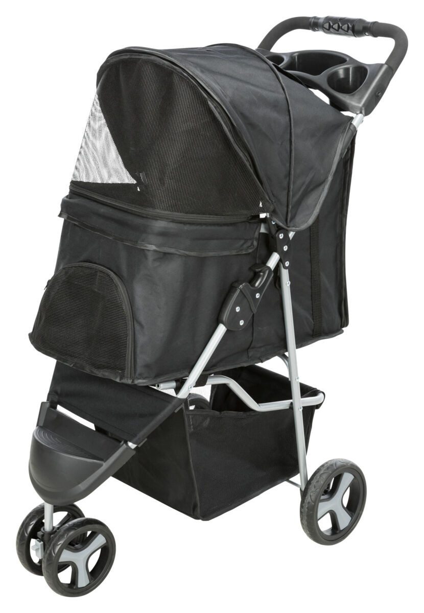 TRIXIE Hundebuggy Buggy für Hunde - schwarz - 47 × 100 × 80 cm
