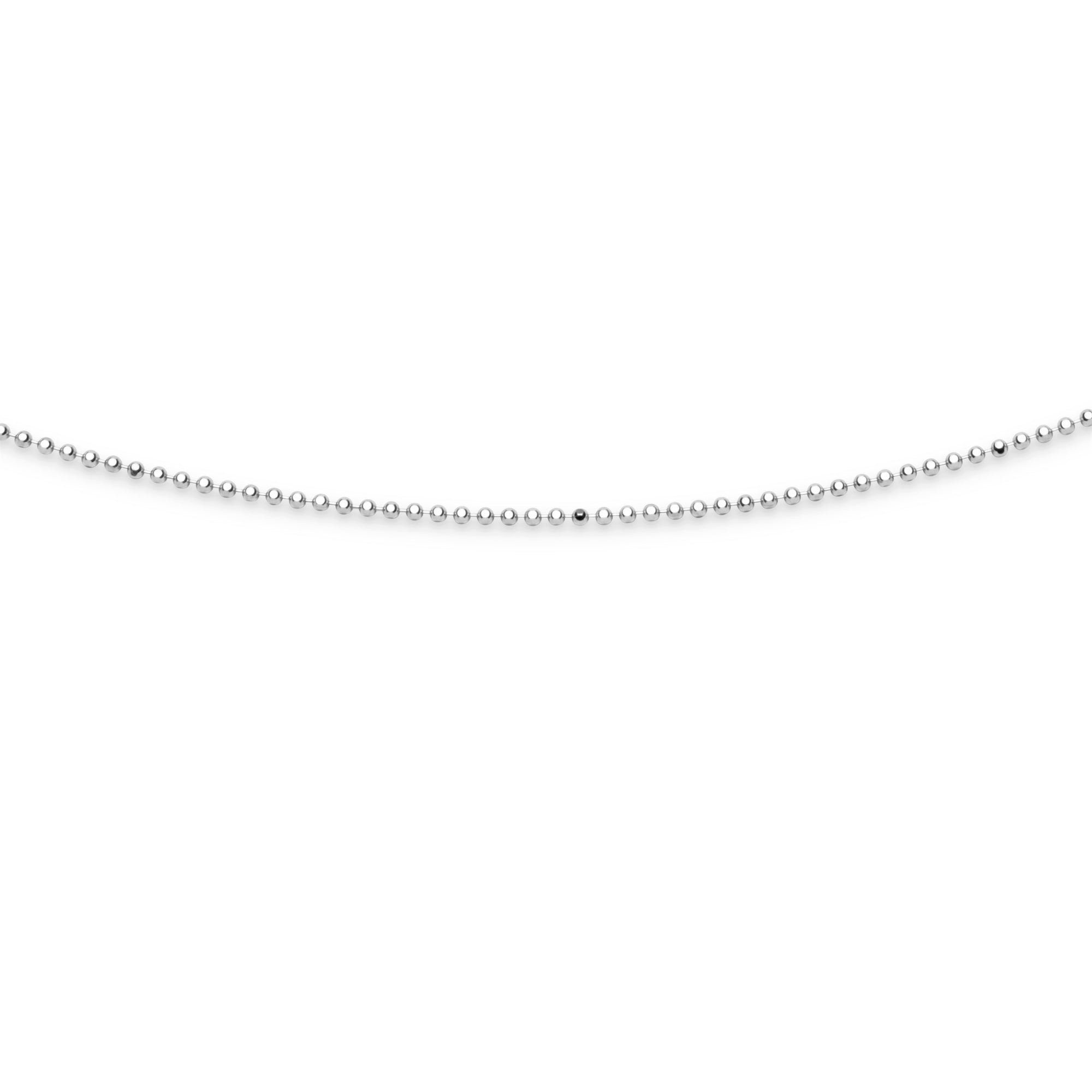 Valentinstagsgeschenk DUR Armband Schmuck: Kette "Kugel, geschliffen" 1,8 mm, 925er Sterlingsilber