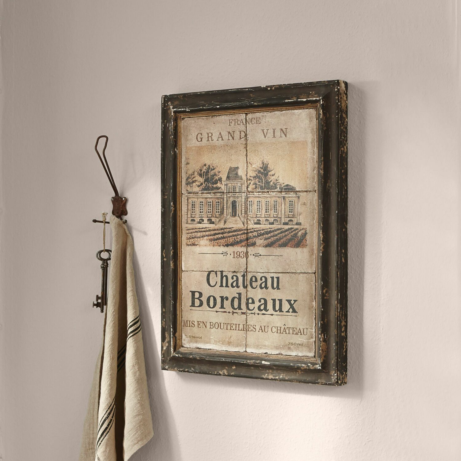 Mirabeau Wanddekoobjekt Bild Château Bordeaux dunkelbraun/beige