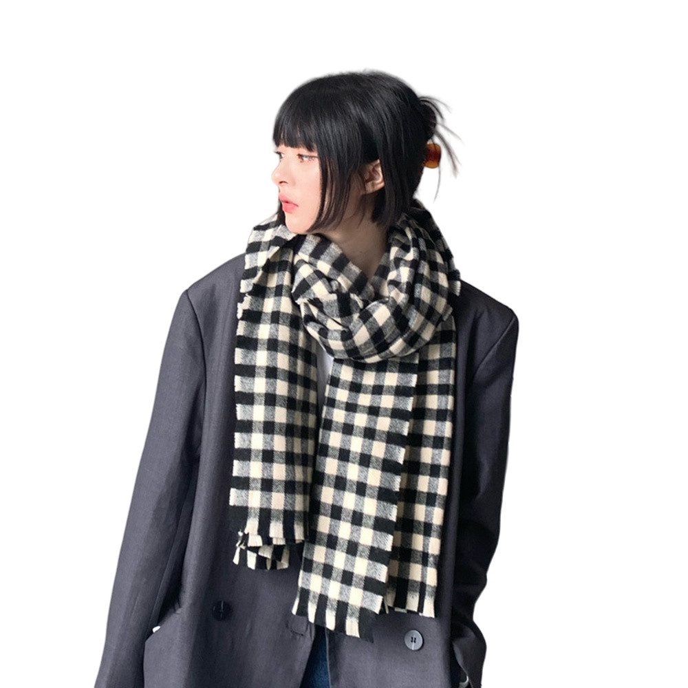 Coonoor Modeschal Damen Kariert Schal Lange Winterschal Warm Poncho Niedlicher Schal