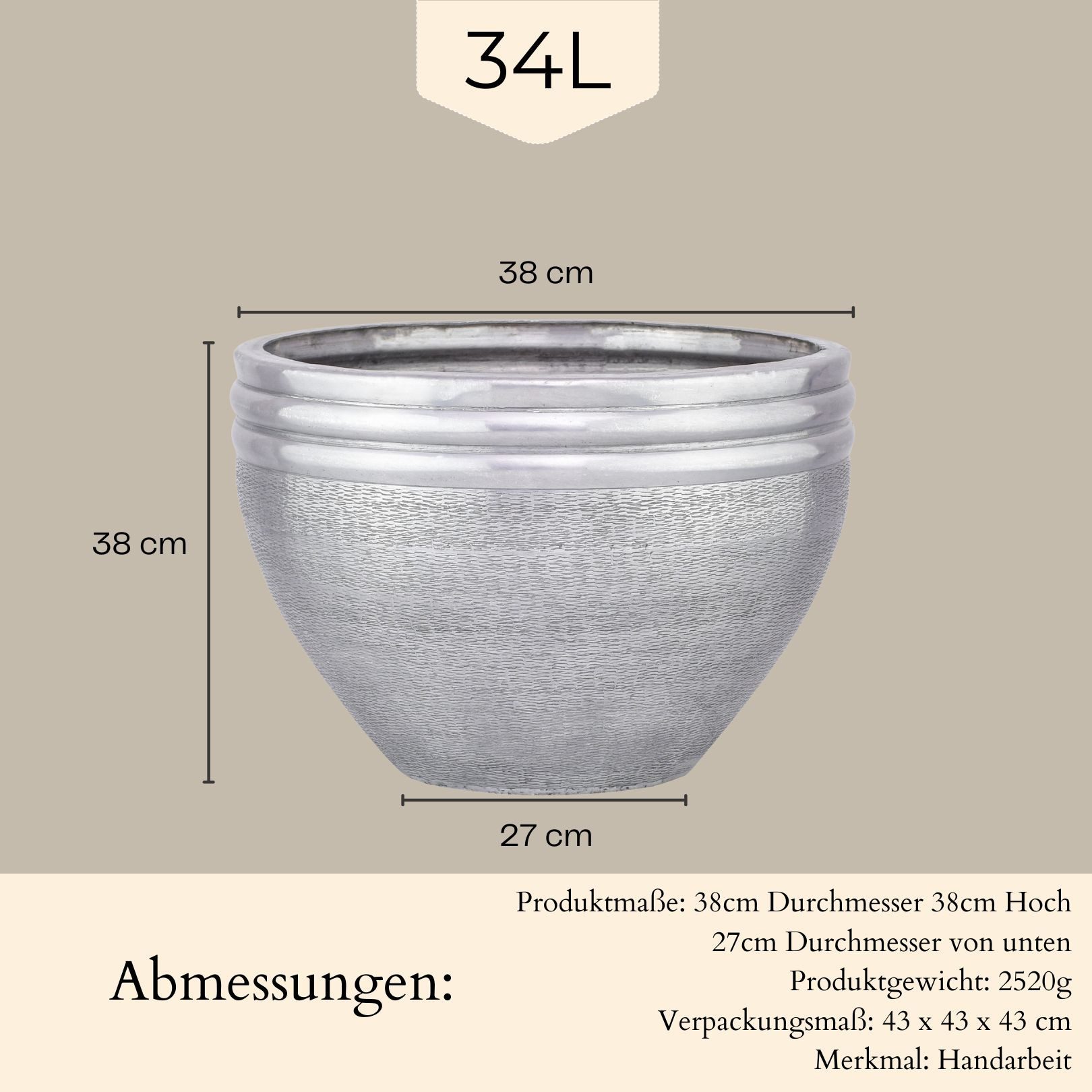 Marrakesch Orient & Mediterran Interior Übertopf günstig online kaufen