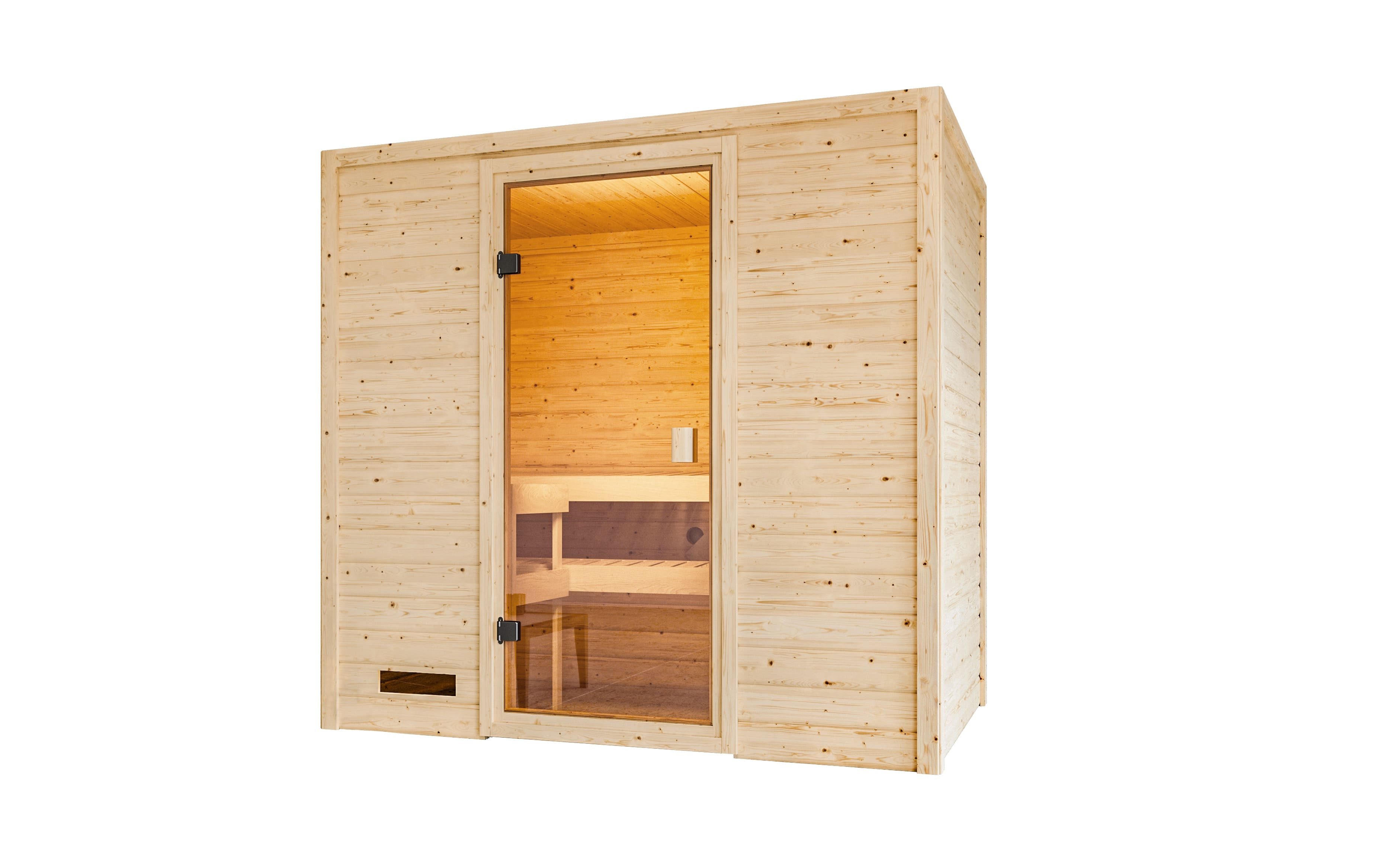 Karibu Sauna Innensauna Dorika inkl. Saunaofen 3,6kW integr. Steuerung