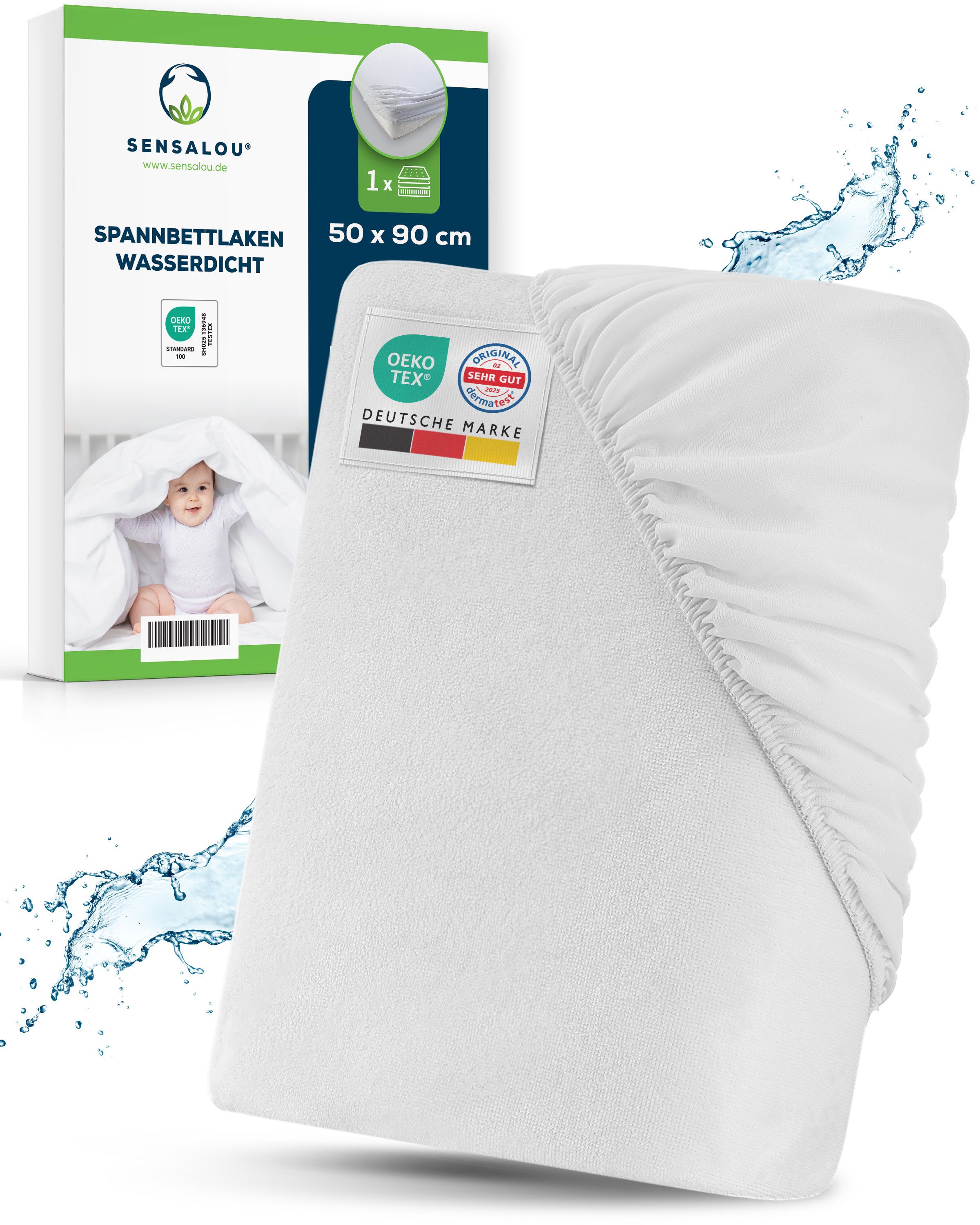 Sensalou Spannbettlaken Inkontinenz Spannbetttuch Matratzenschutzbezug, (1 günstig online kaufen