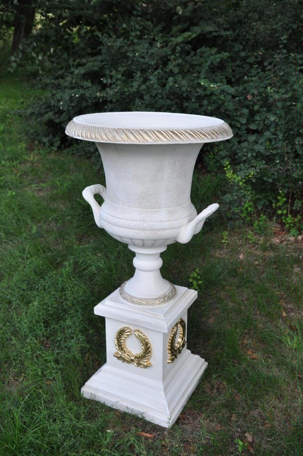 JVmoebel Skulptur der Deko Design auf Schale Boden Vasen Vase Säule XXL Blumen Topf