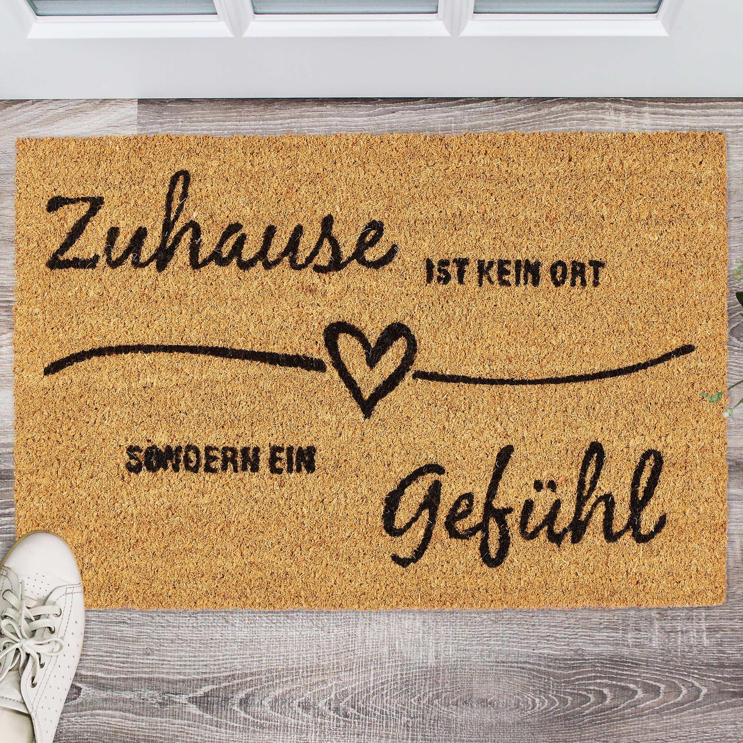 relaxdays Fußmatte Kokos Zuhause, Höhe: 15 günstig online kaufen