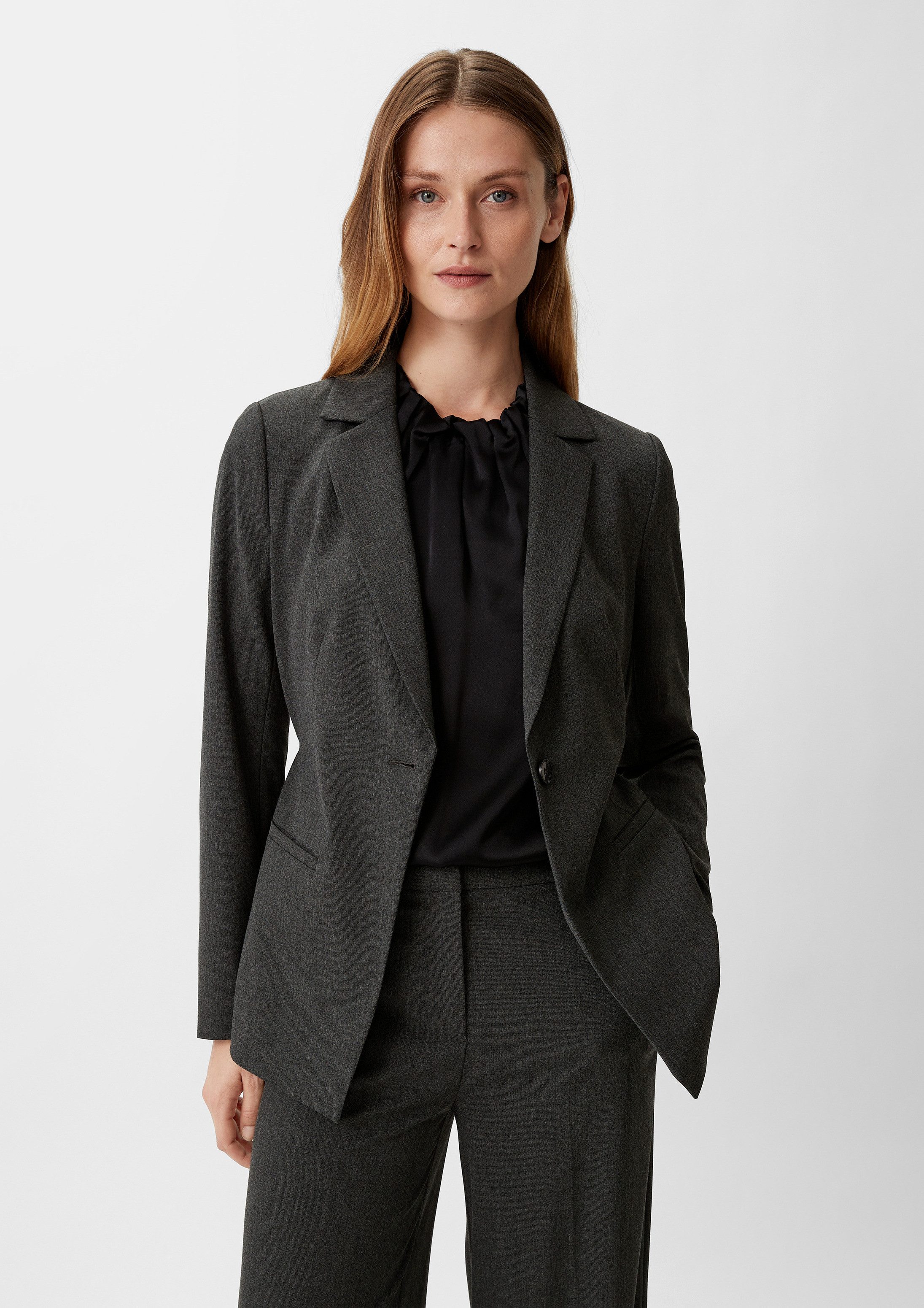 comma Jackenblazer Indoor-Blazer Blazer aus Viskosemix