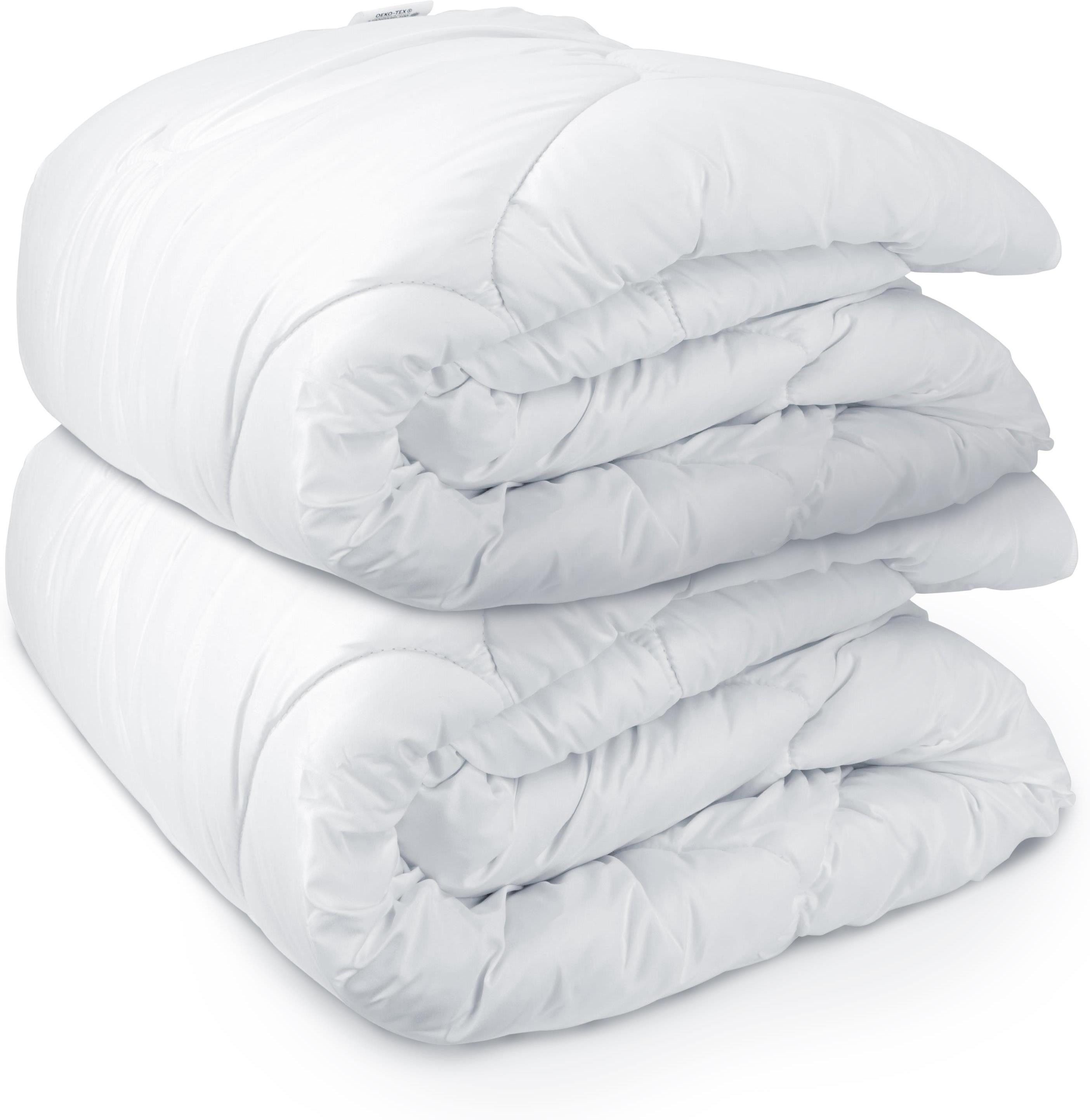 Aspero Einziehdecke 2 x Ganzjahresdecke CAEN, Füllung: Polyester, Steppdecke für das ganze Jahr