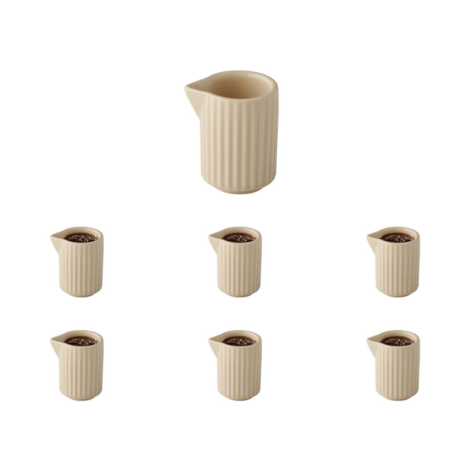 APS Milchkännchen THE GRID, 6 Stück, 0,04 l, (Set, 6-St), 40 ml Porzellan