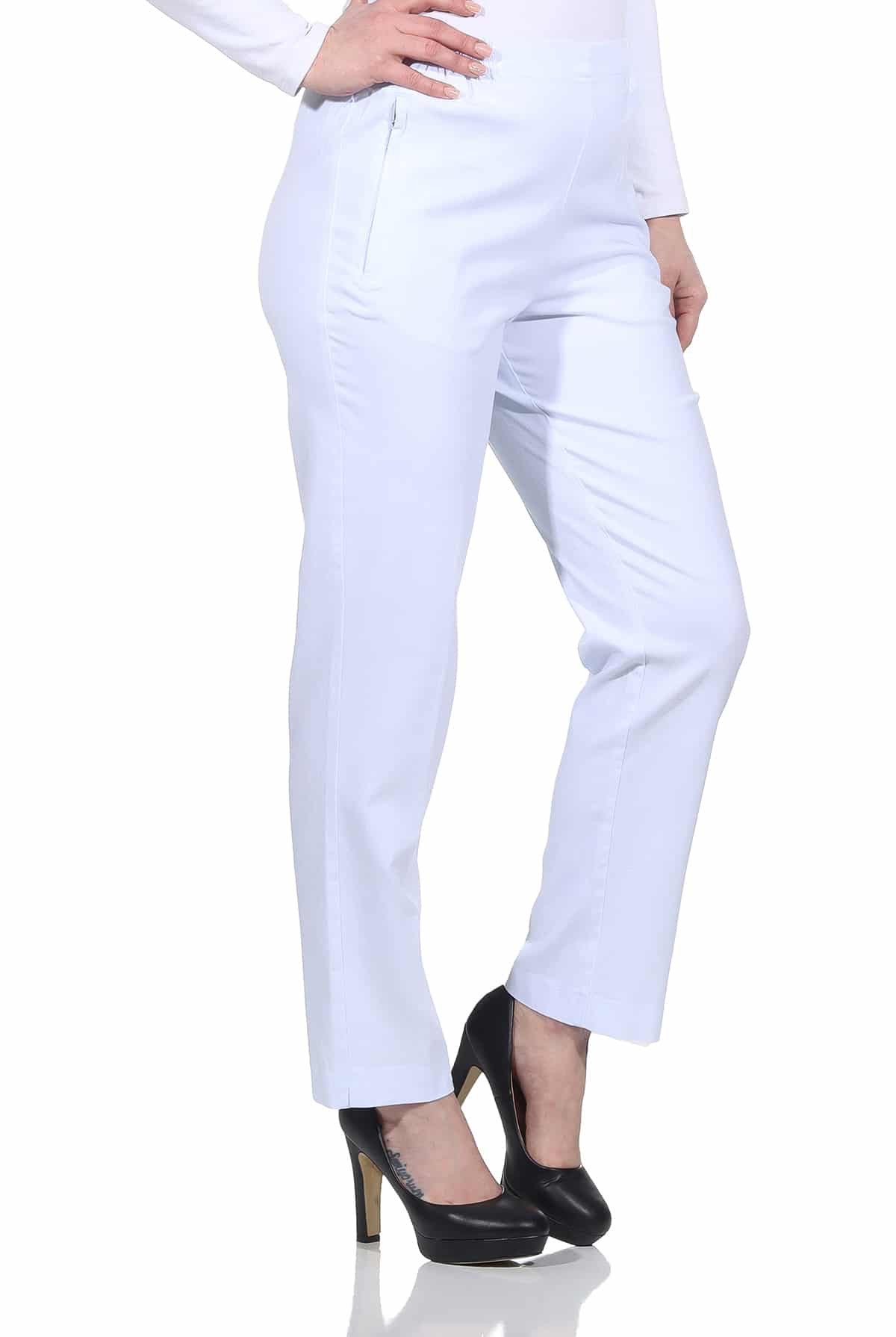 Alica Collection Schlupfhose Classic Freizeithose Damen Basics Businesshose mit Stretch - Kurzgröße Elastischer Gummibund seitlich und hinten, Basic, Klassisch