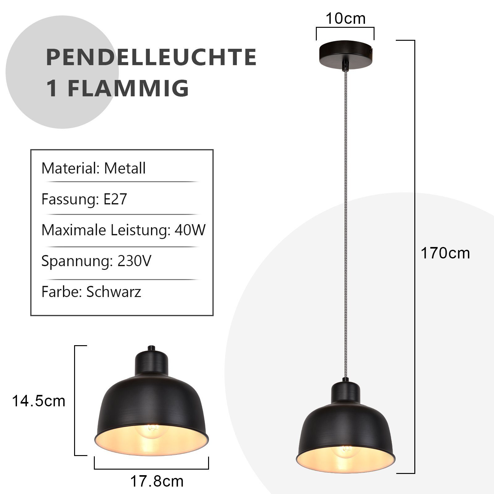 ZMH Pendelleuchte Esstisch Hängelampe Schlafzimmer: Vintage günstig online kaufen