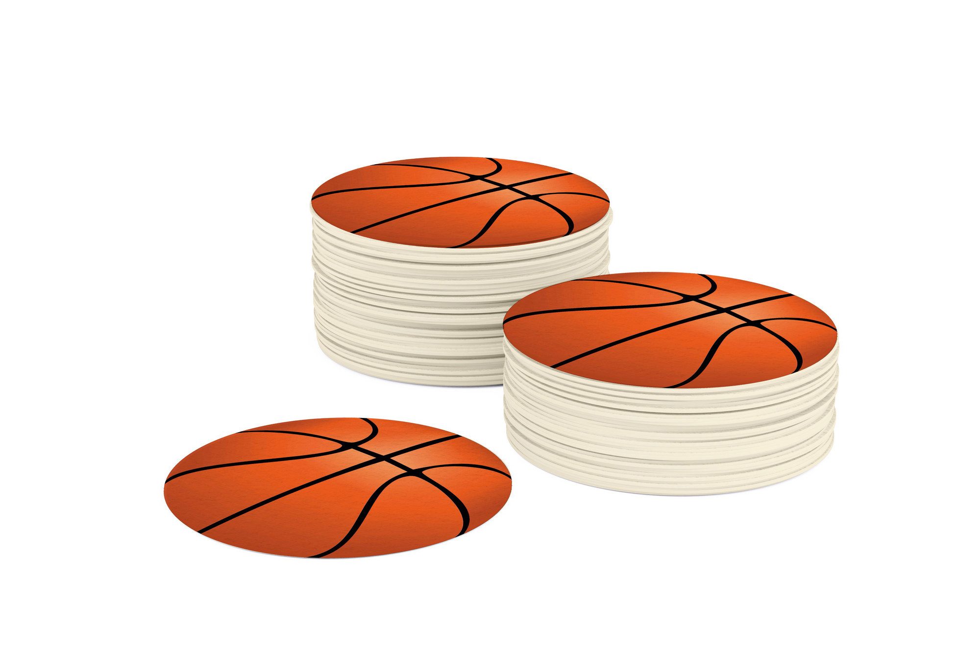 FLYERALARM Bierdeckel Basketball I Rund I 50 Stück I Sport, 10 cm