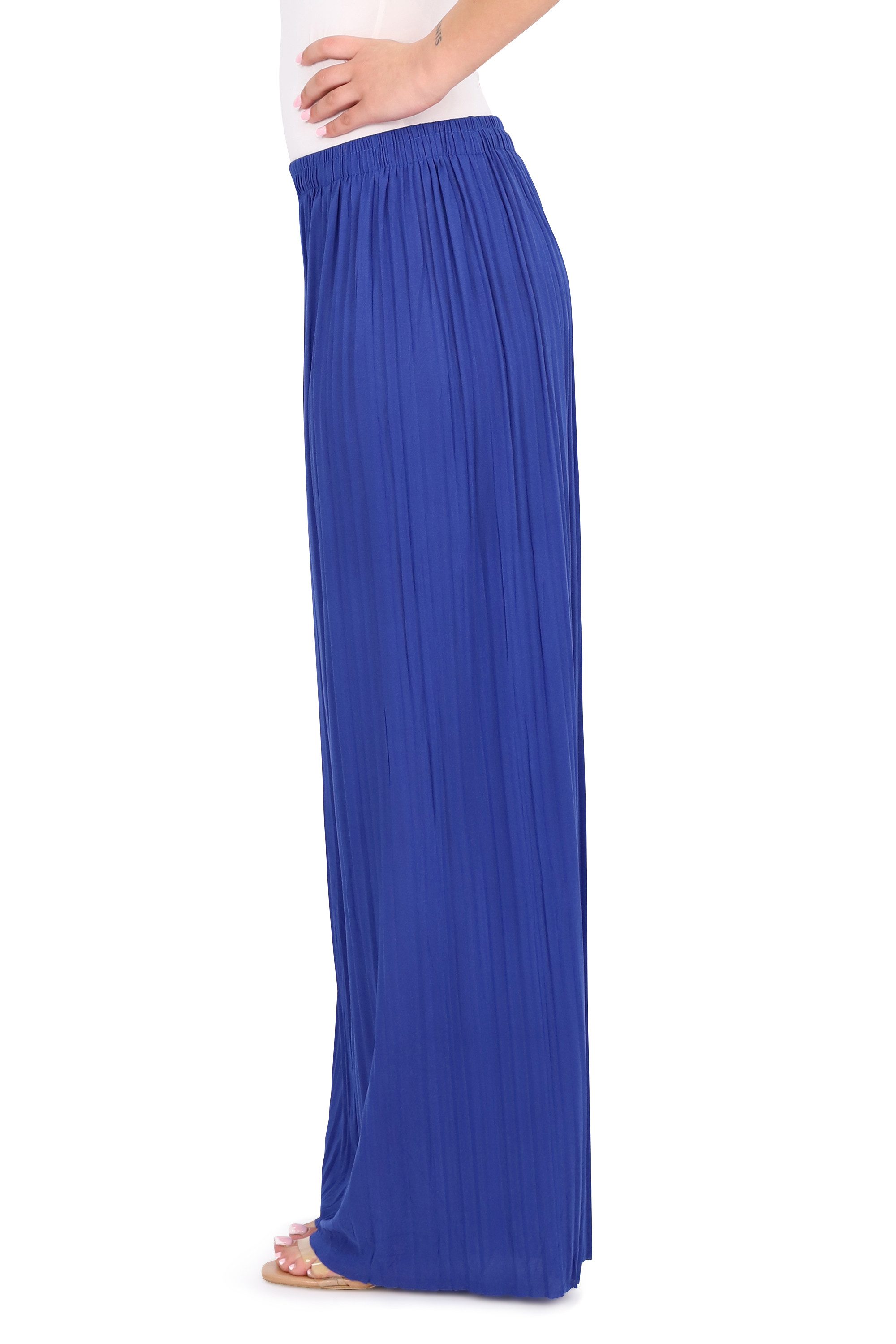 malito more than fashion Palazzohose Damen Plissee-Hose 883 Plissee Schlupfhose mit elastischem Bund 883
