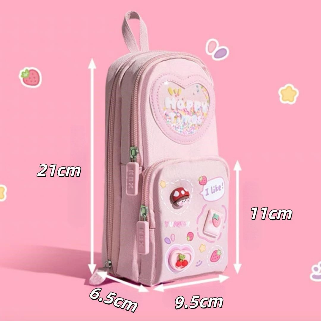 Zaewry Federmäppchen 3 Fächer Große Kapazität Kawaii Mäppchen Federtasche, Stiftetasche Pencil Case Bleistifttasche für Schule Und Büro – Bild 2 von 5
