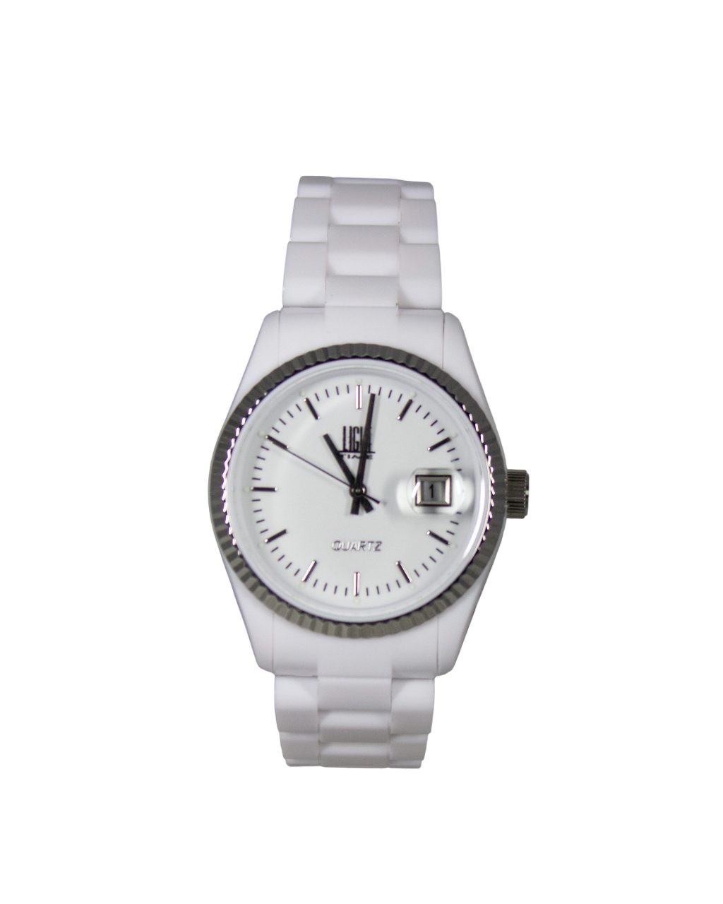 Quarzuhr Armbanduhr Damen Datum Kunststoff Weiß L142WHT