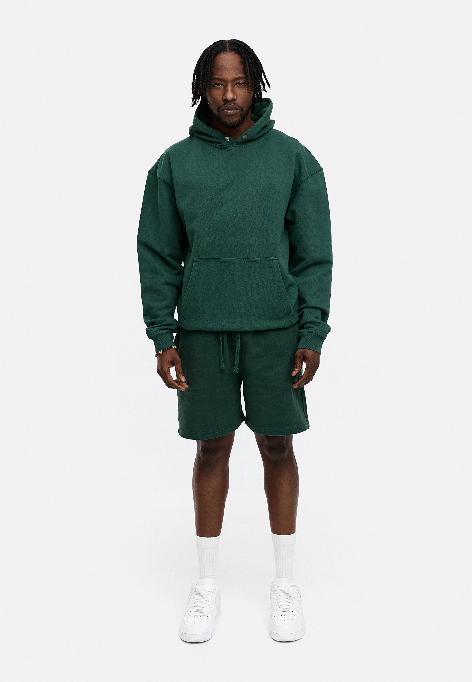BEHYPE STUDIOS Hoodie IM OVERSIZE FIT Herren Kapuzenpullover mit Button-Close lockeres Kapuzen-Sweatshirt