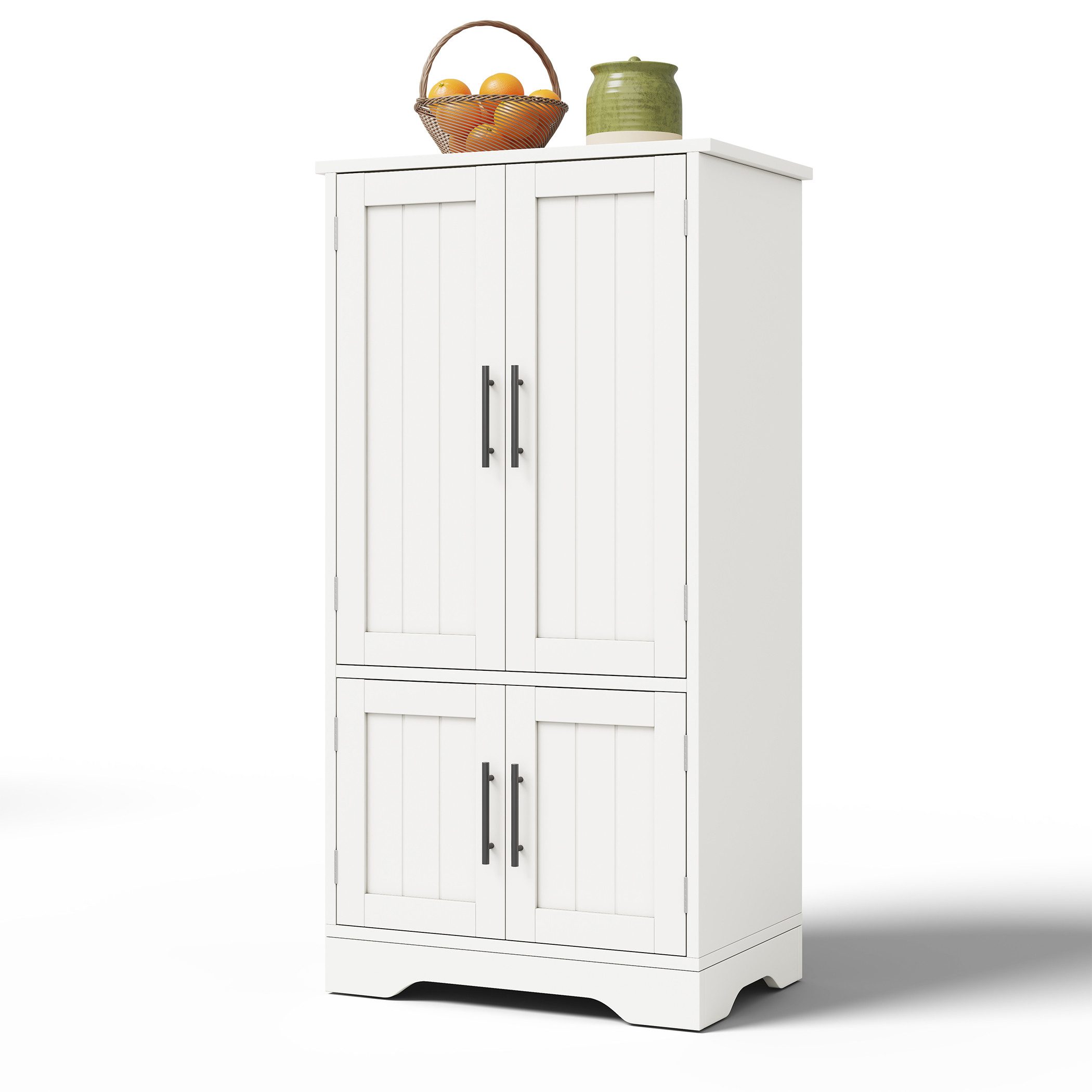 SeedWave Buffet Mehrzweckschrank Küchenschrank mit Sensor LED-Beleuchtung, Türregalen Staufächer mit verstellbaren Einlegeböden, Kippschutz-Set