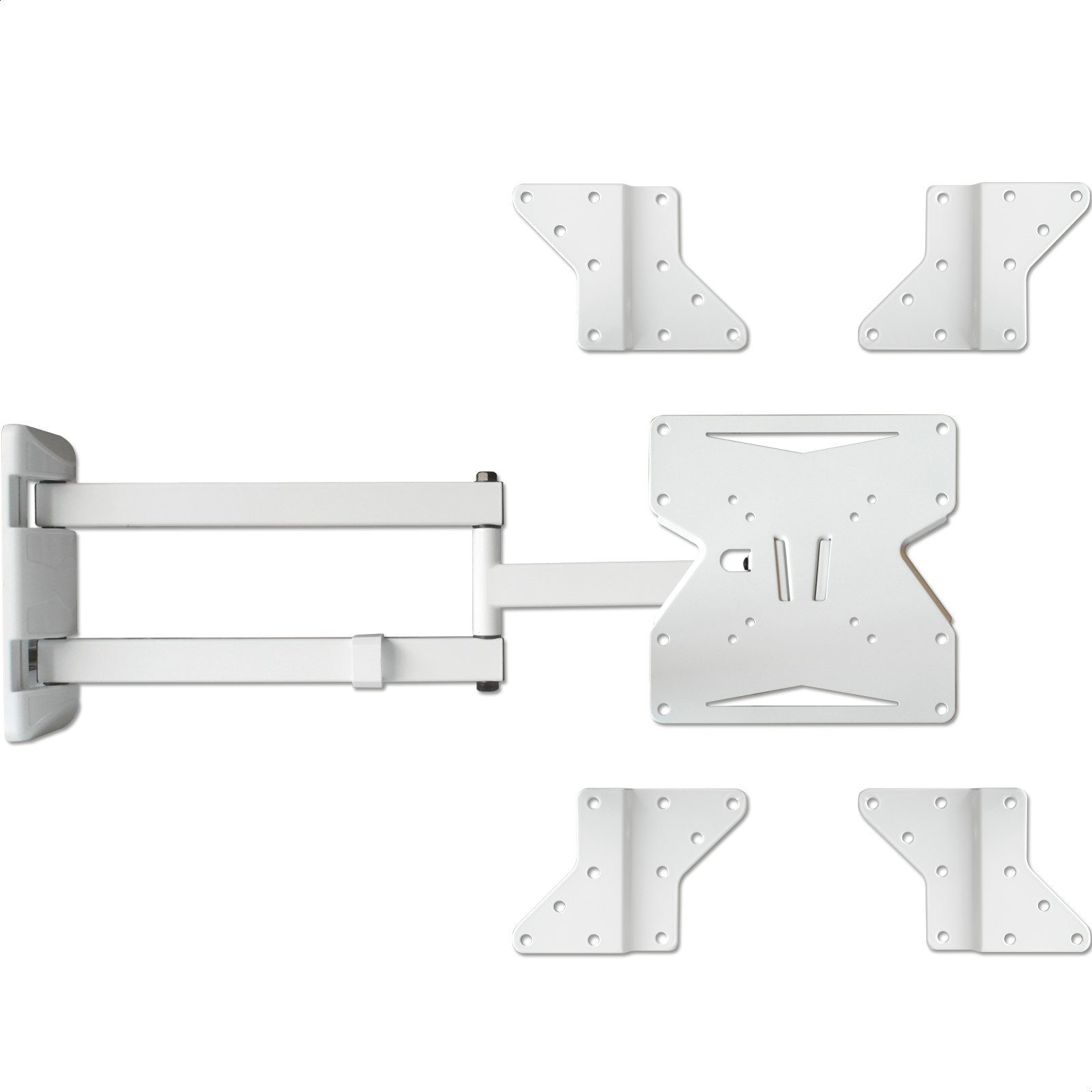 Drall Instruments TV-Wandhalterung S89W-AD7W, (bis 60 Zoll, 1-tlg., bis 65 Zoll - schwenkbar neigbar - Universal Fernseher Halter VESA 200)