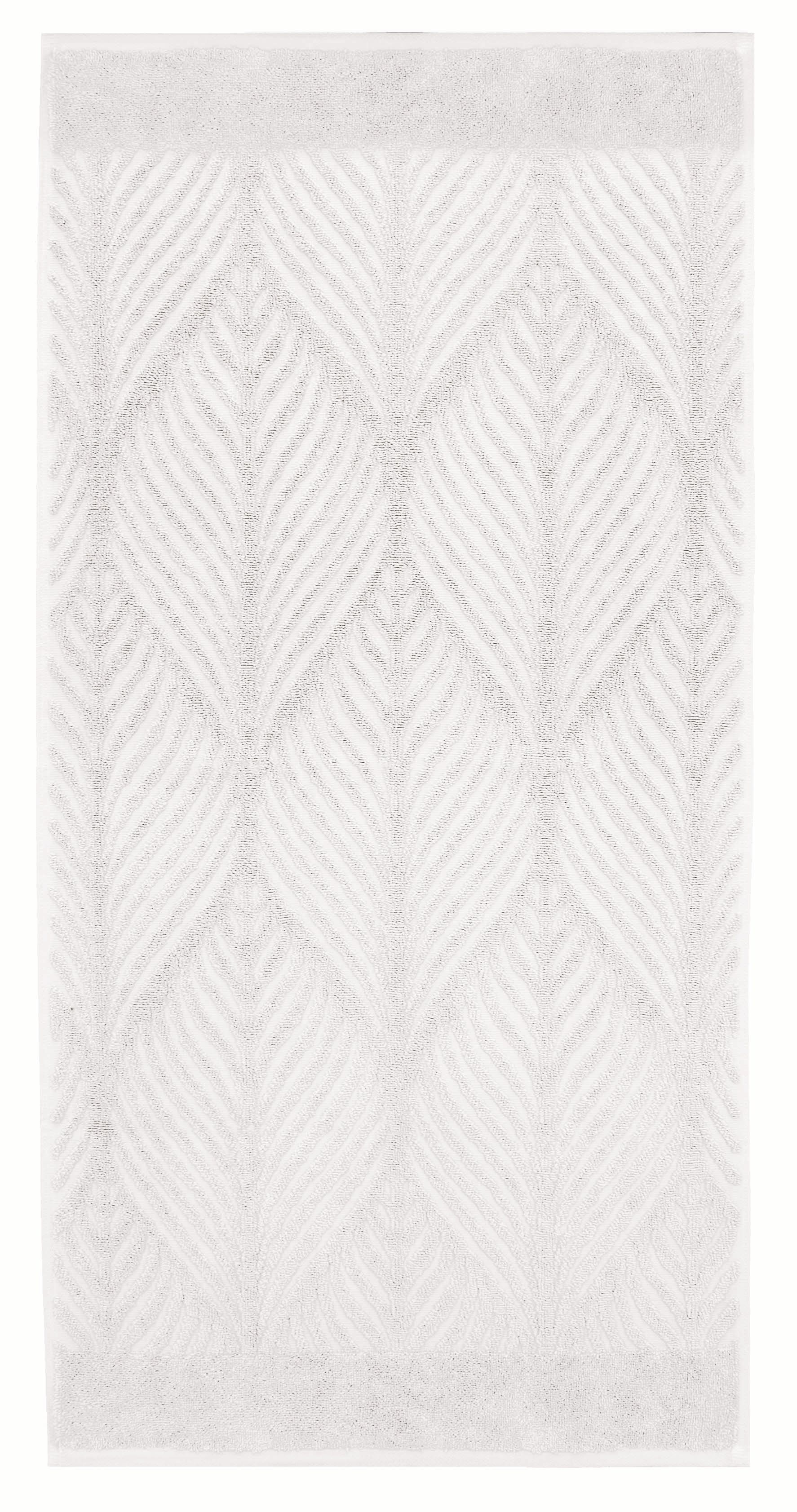 Kleine Wolke Handtuch Leaf, Größe 50/100 cm, Frottier (1-St), 100% Baumwolle, Blatt Motiv, Hoch-Tief Effekt, Bordüre, weich