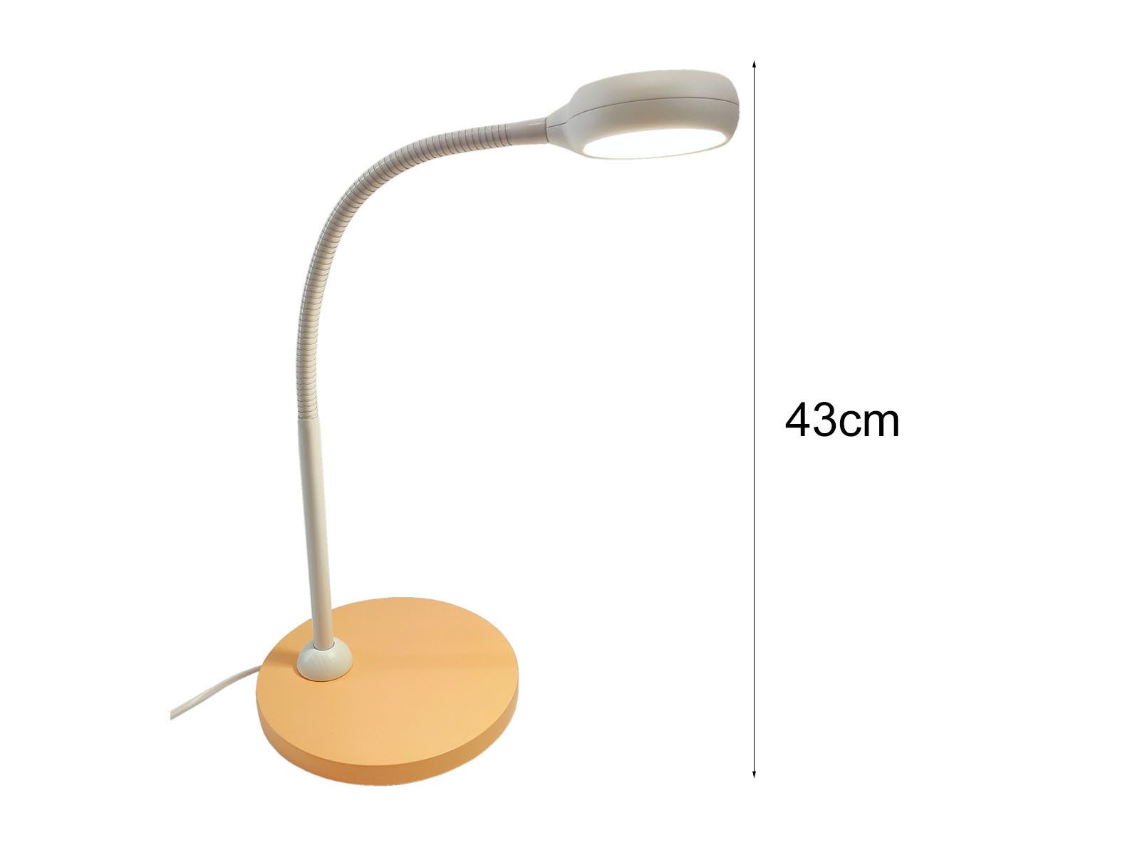 niermann LED Schreibtischlampe, Flexarm, LED wechselbar, Warmweiß, Leselampe Bett und Nachttisch-Lampe mit Holz-Fuß & Schwanenhals, 43cm