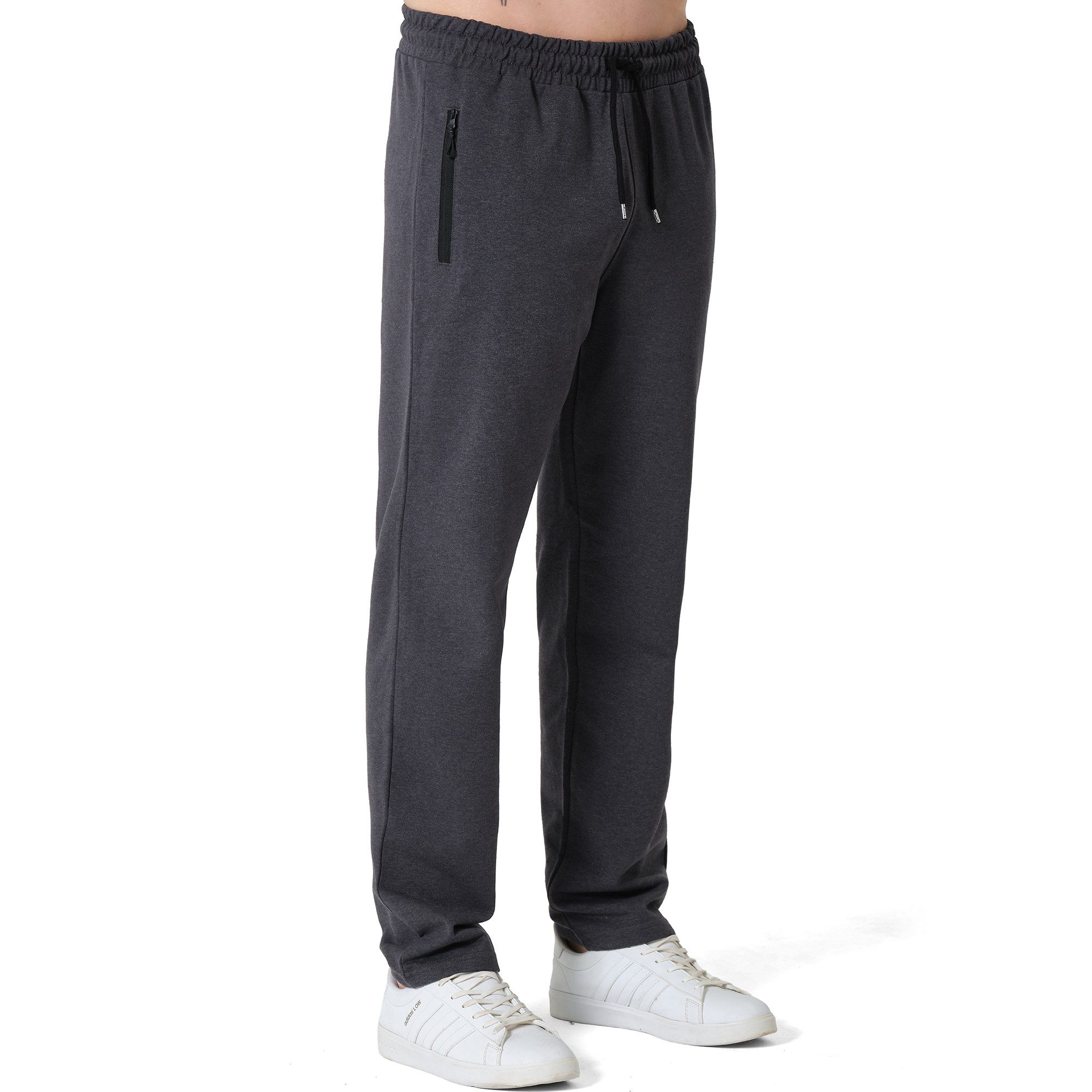 Smith & Solo Jogginghose Herren, Sporthose Trainingshose, Baumwolle Laufhose Elastikbund mit Tunnelzug, mit Reißverschlusstasche
