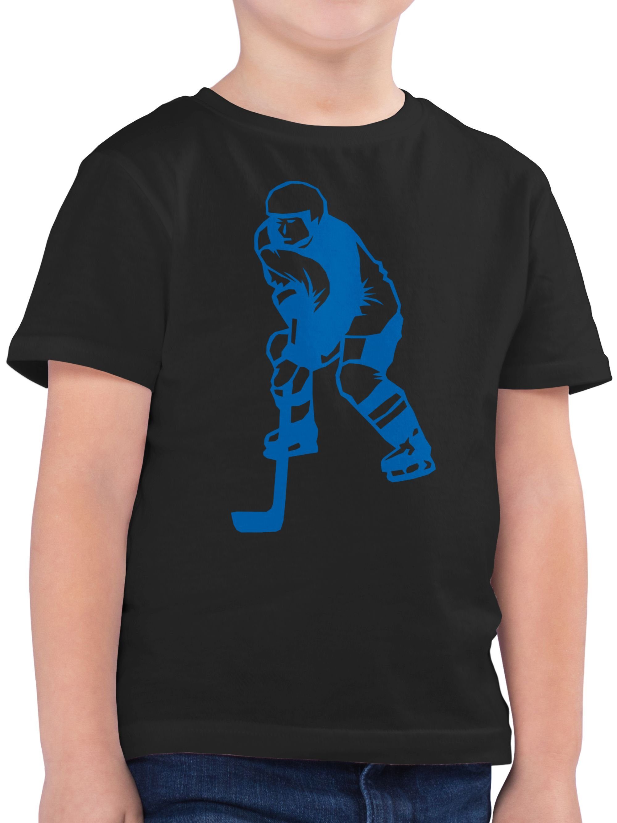 Shirtracer T-Shirt Eishockeyspieler blau (1-tlg) Kinder Sport Kleidung