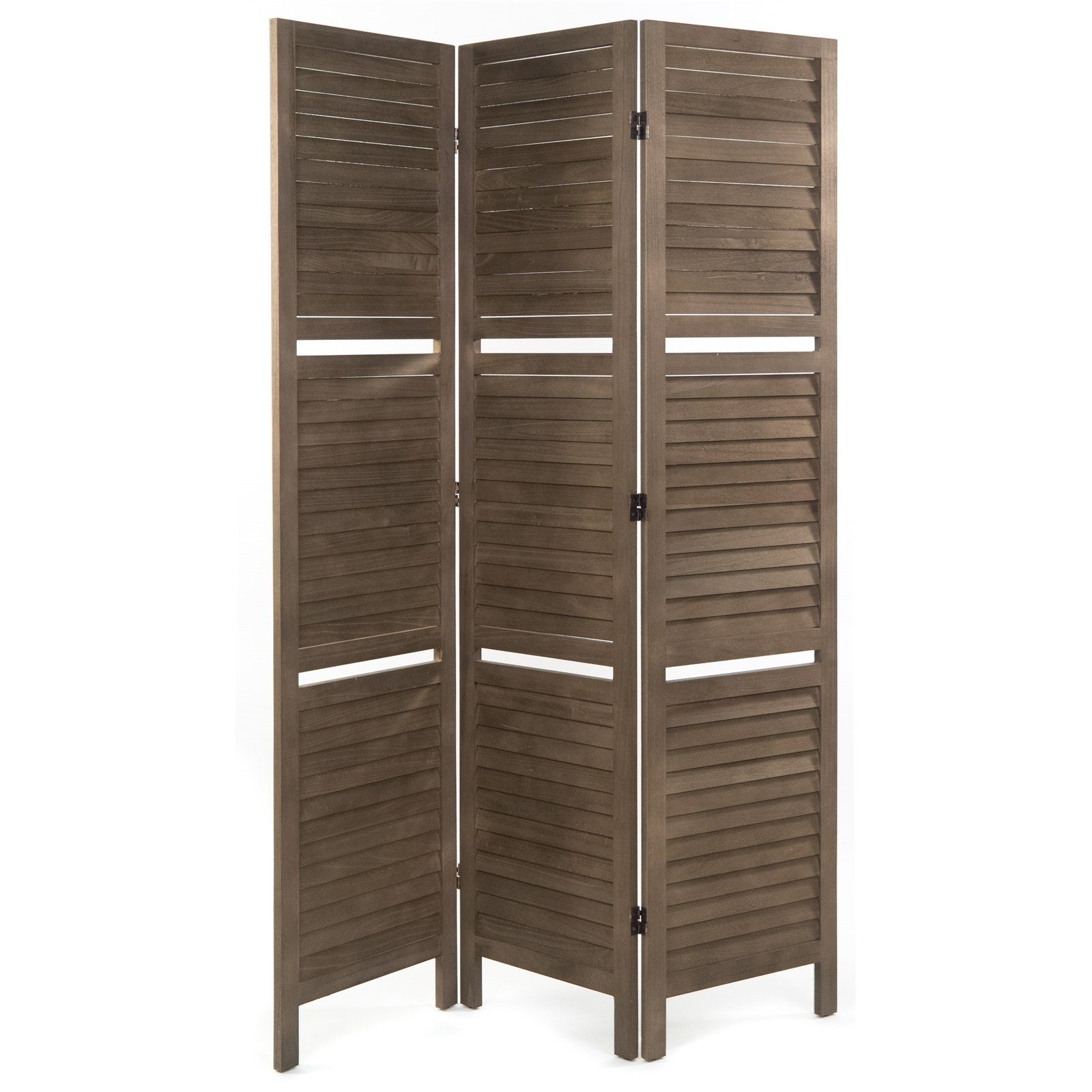 DESIGN DELIGHTS Paravent RAUMTEILER "COTTAGE II", Trennwand mit Regalböden, Farbe: braun