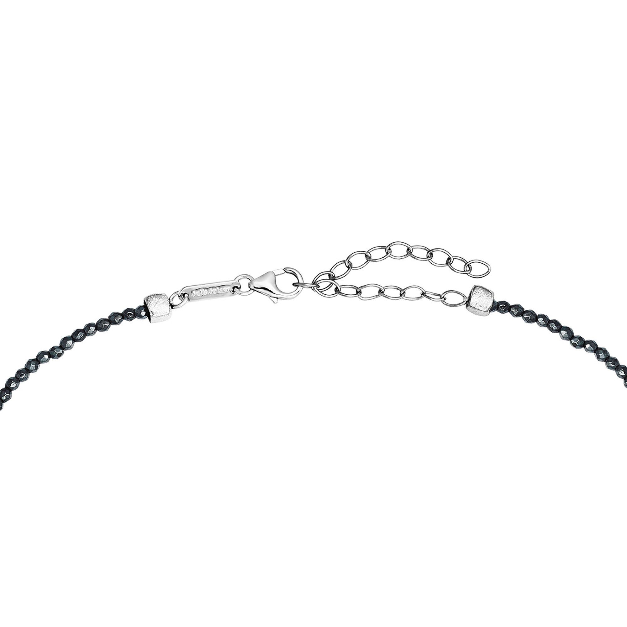 Julie Julsen Collierkettchen 925/- Sterling Silber rhodiniert Hämatit grau 43 cm
