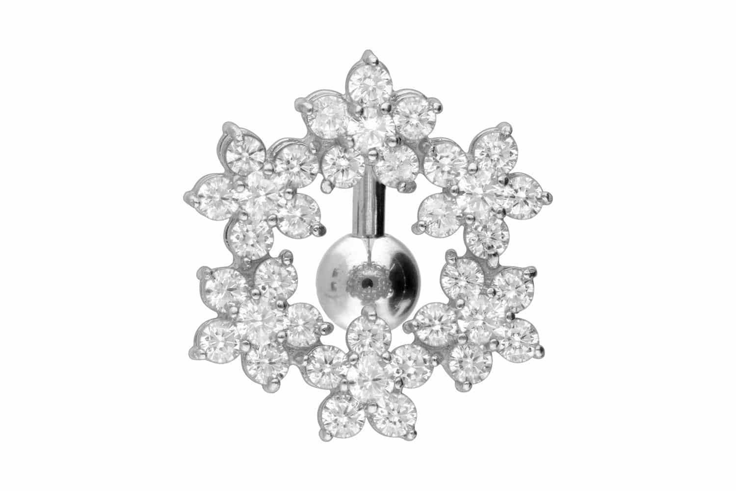Bauchnabelpiercing Chirurgenstahl Bananabell BLUMENKRANZ