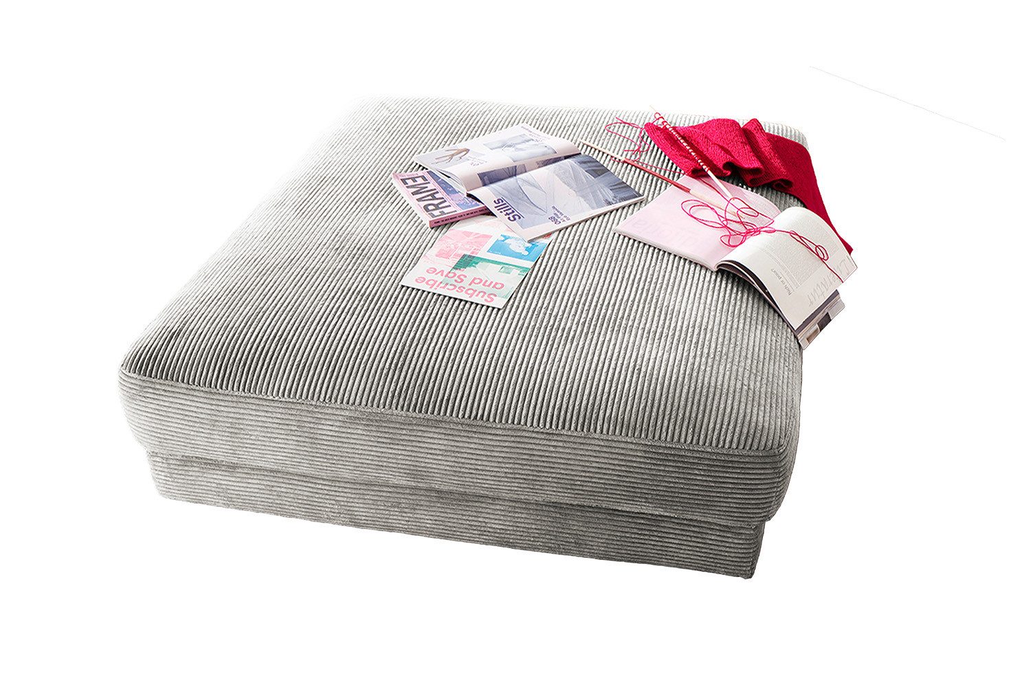 KAWOLA Hocker MADELINE, Big Hocker Polsterhocker günstig online kaufen